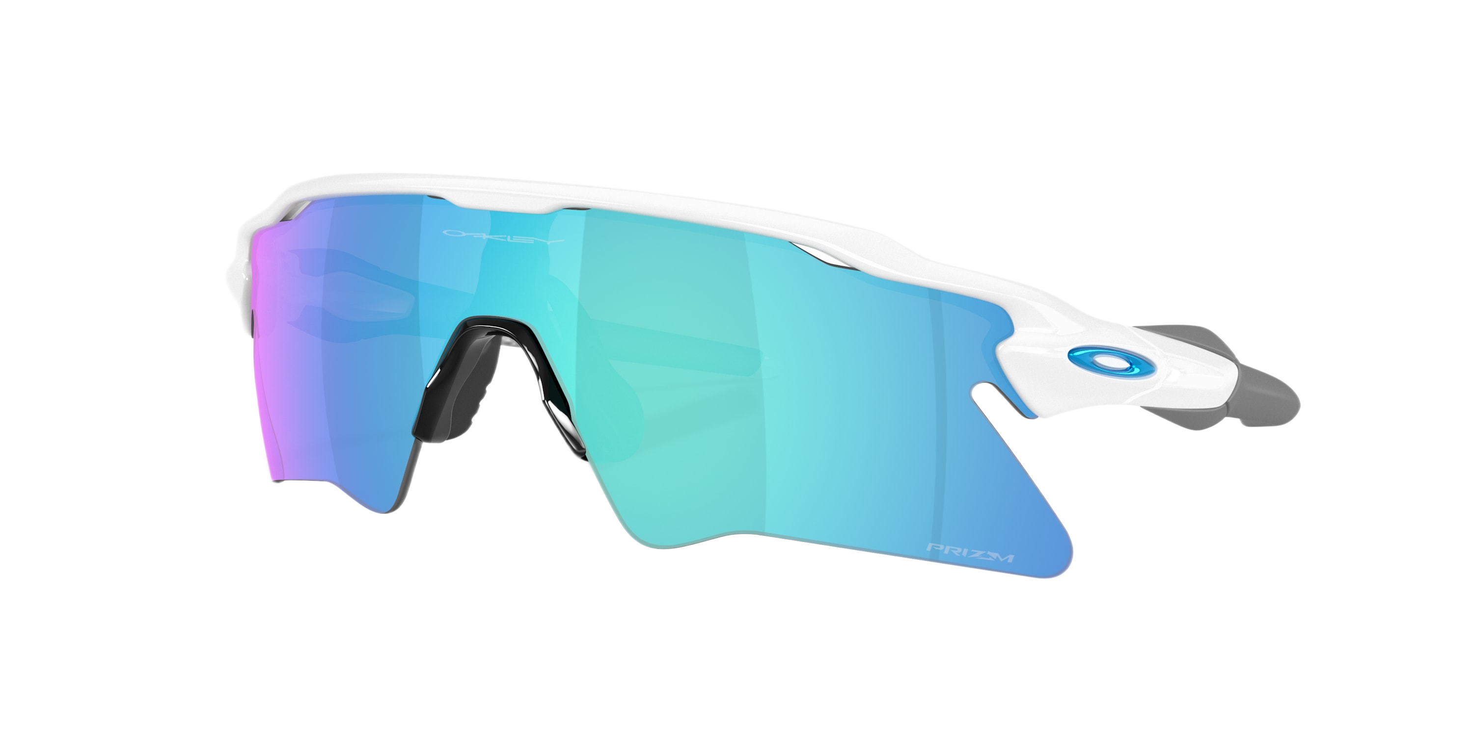 Image of Oakley Radar Ev Heater OO9541 Prizm Sunglasses - Polished White/Prizm Sapphire Mirror