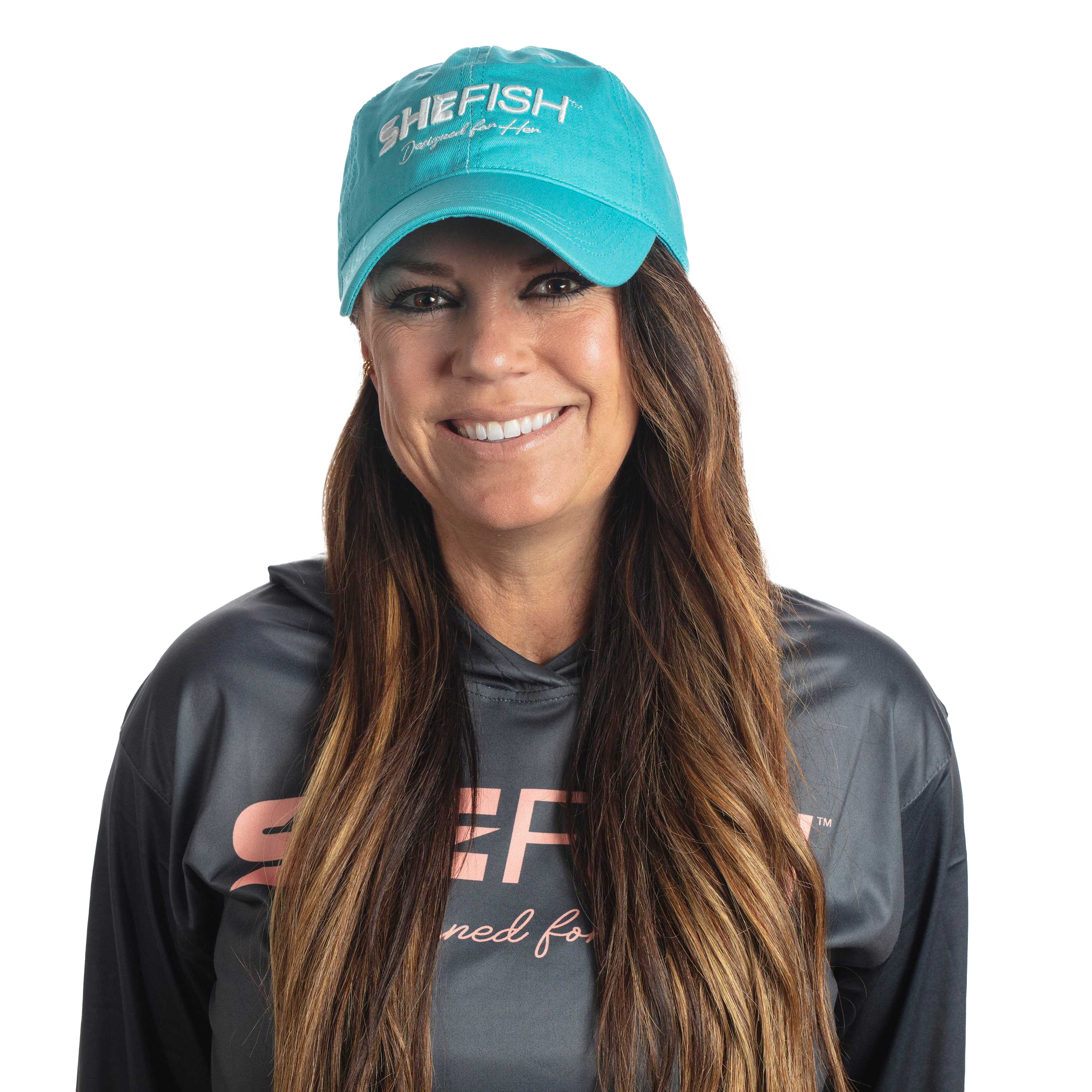 Image of SheFish Dad Cap with 3D Logo - Teal
