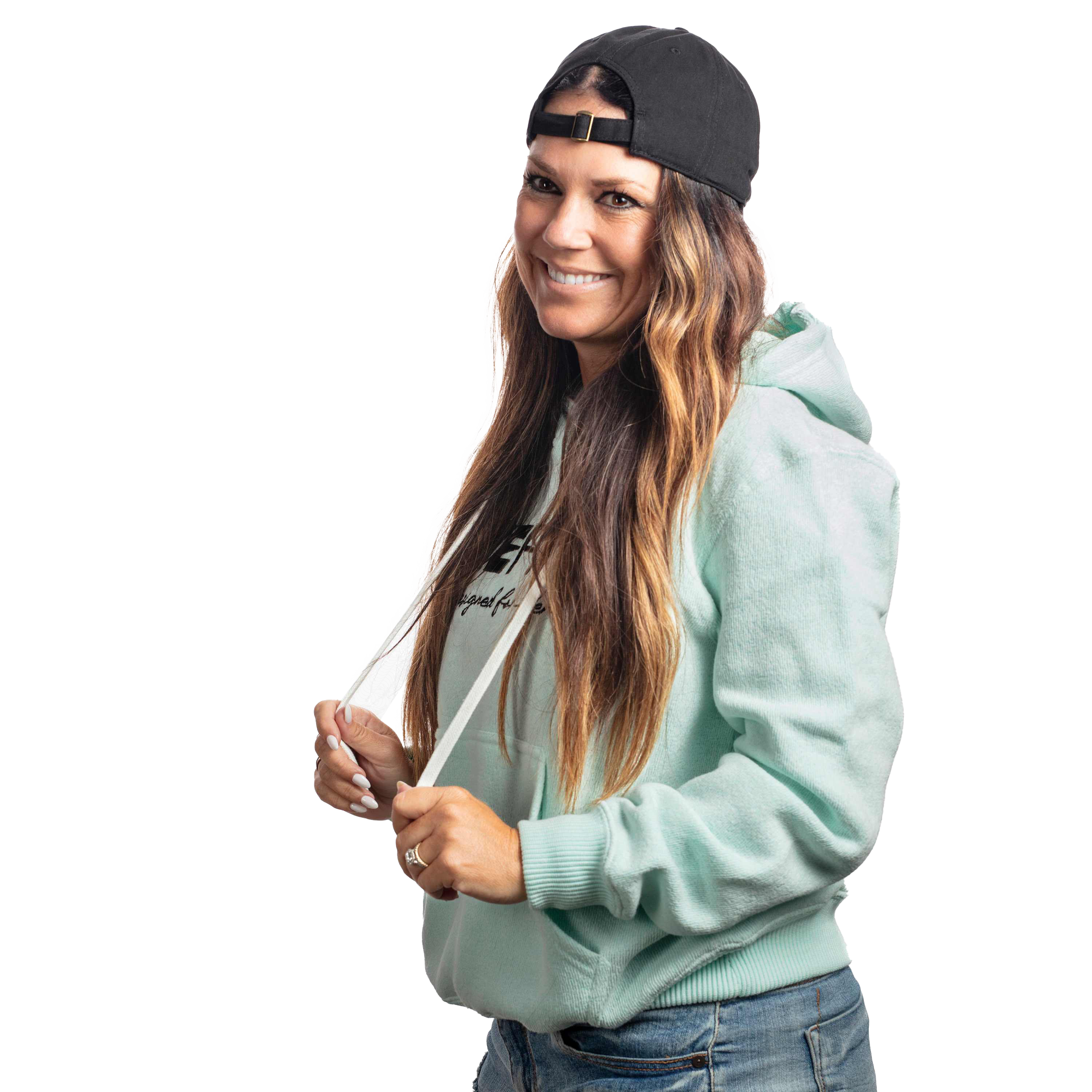 Image of SheFish Dad Cap with 3D Logo - Black