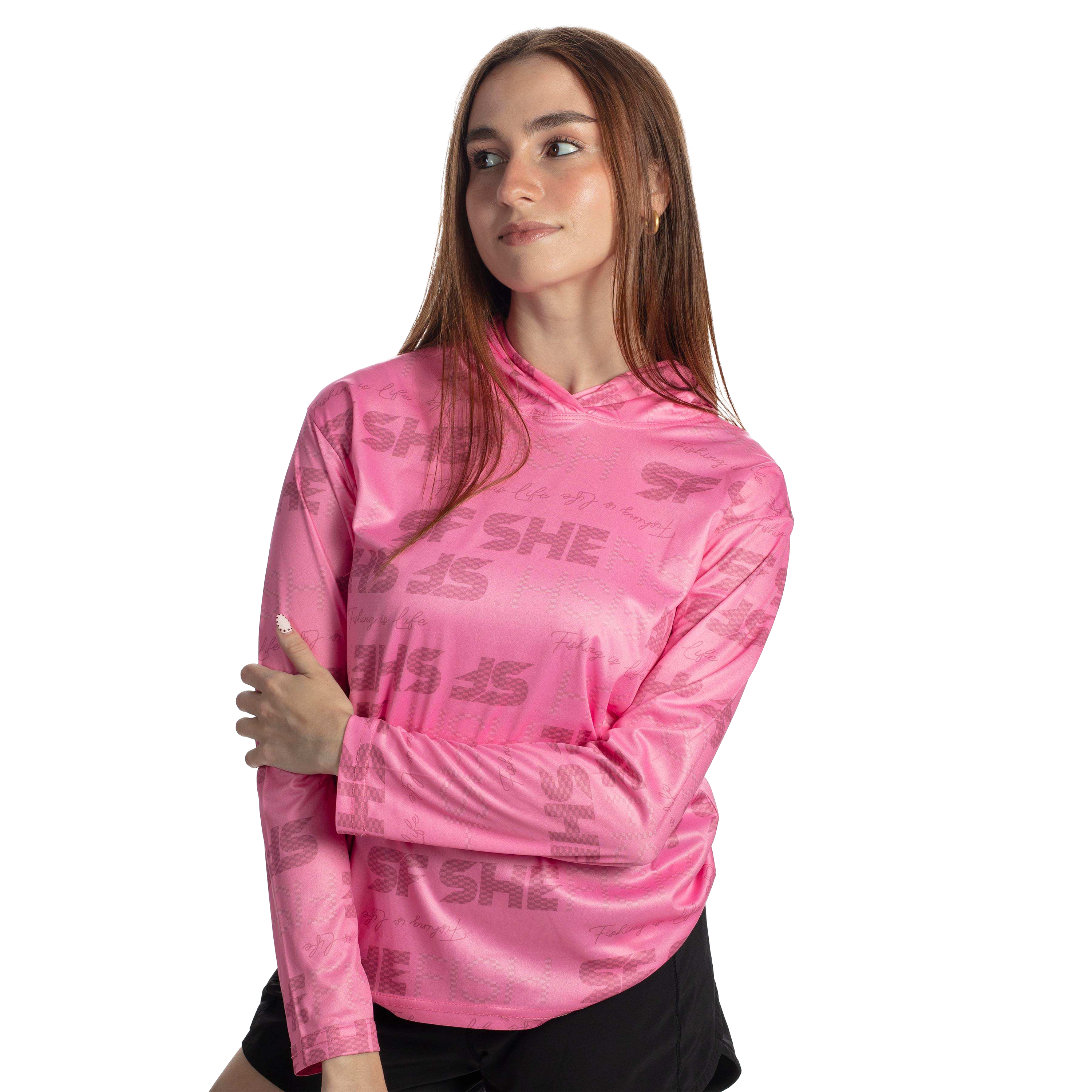 Image of SheFish Lightweight Performance UPF Hooded Sun Shirt
