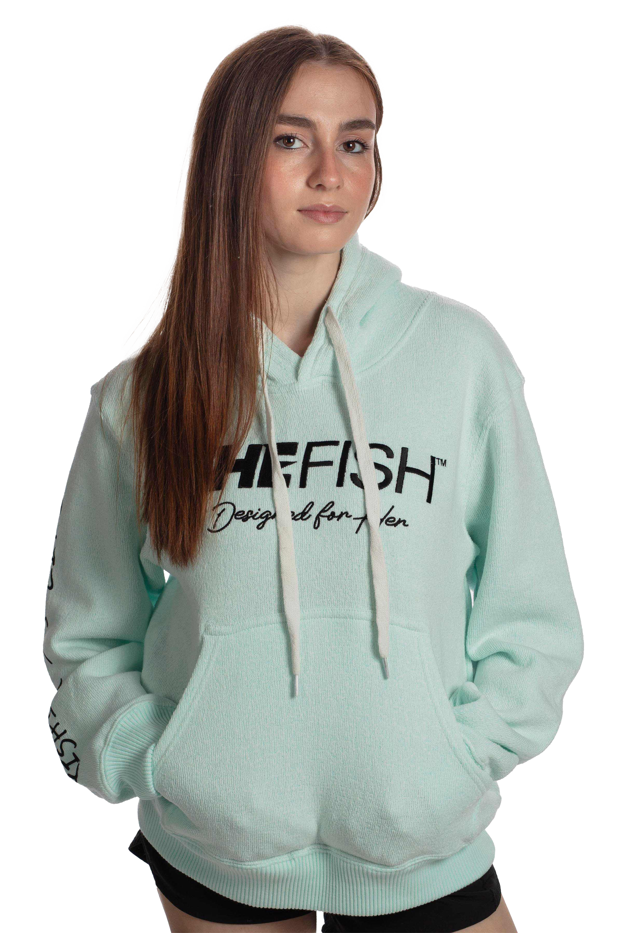 Image of SheFish Heathered Hoodie - Teal