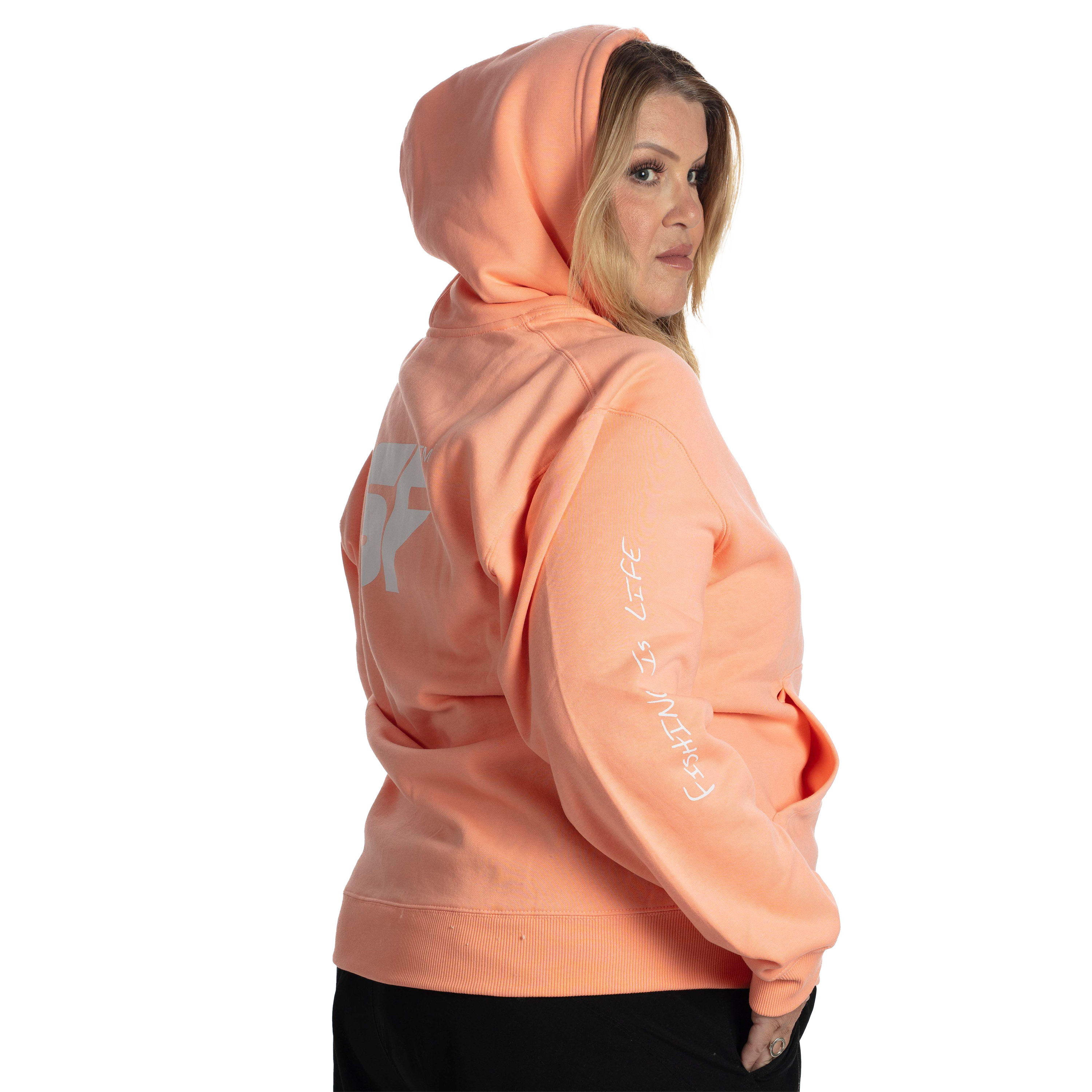SheFish Soft Comfort Hoodie with Logo - Orange