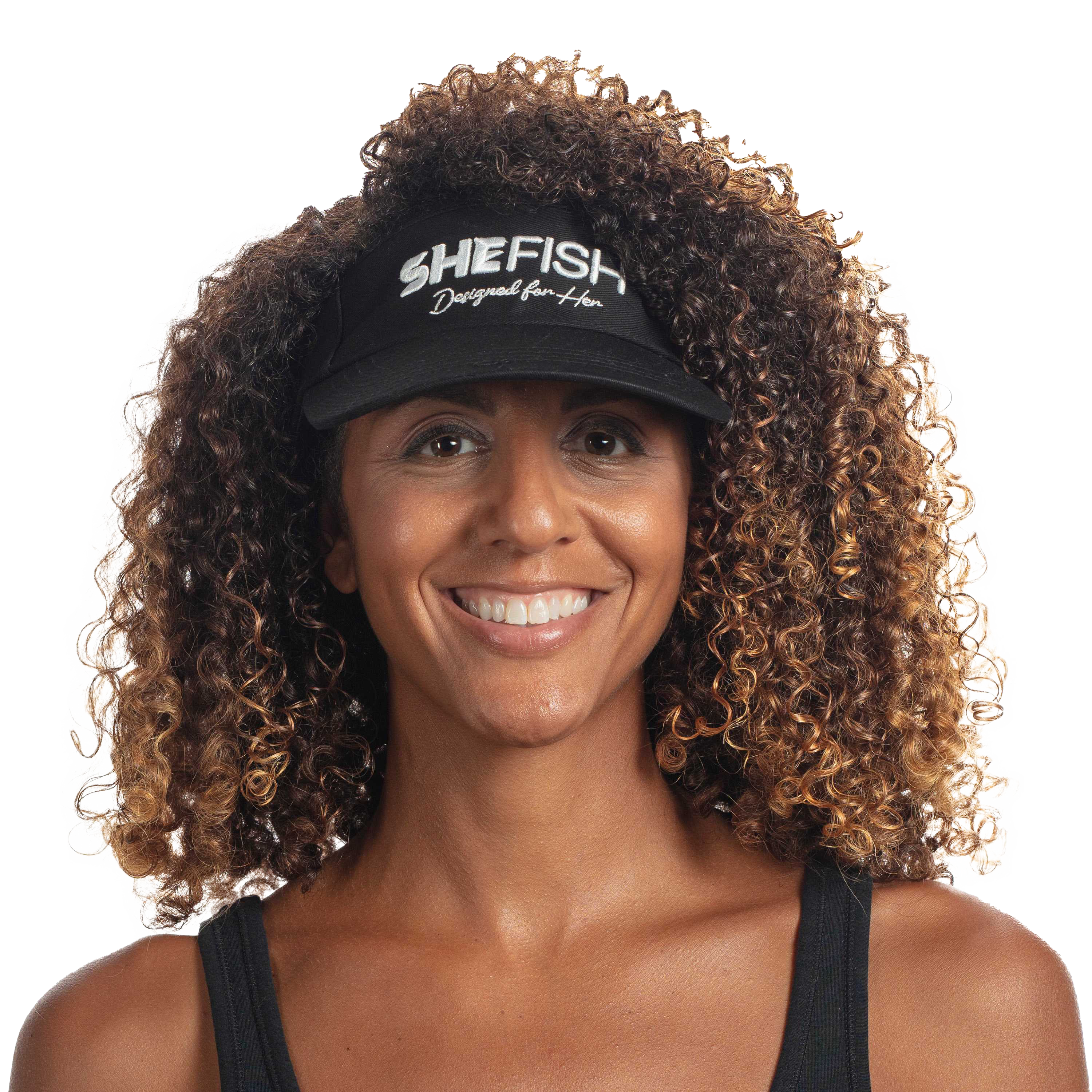 Image of SheFish Visor with 3D Logo - Black