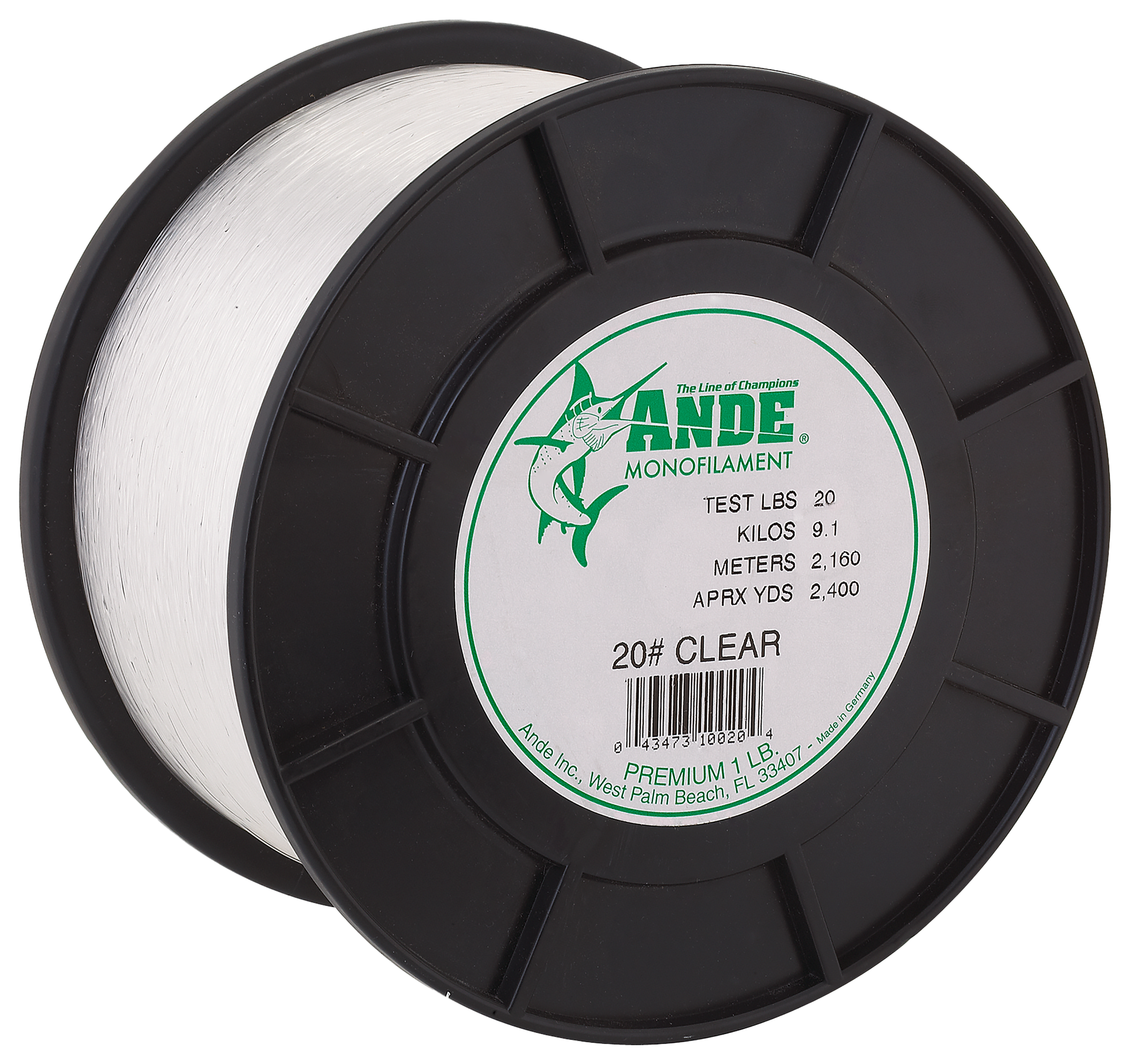 Ande Premium Monofilament Line 1-lb. Spool - 25 lb. - Clear