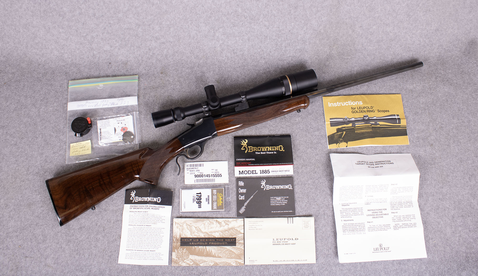 Browning (By Murata Japan) ~ 1885 ~ .223 Remington - Browning