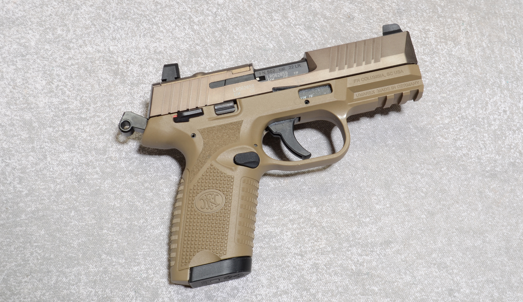 FN 502 Pistol, .22 Long Rifle, 4″ Barrel - FN
