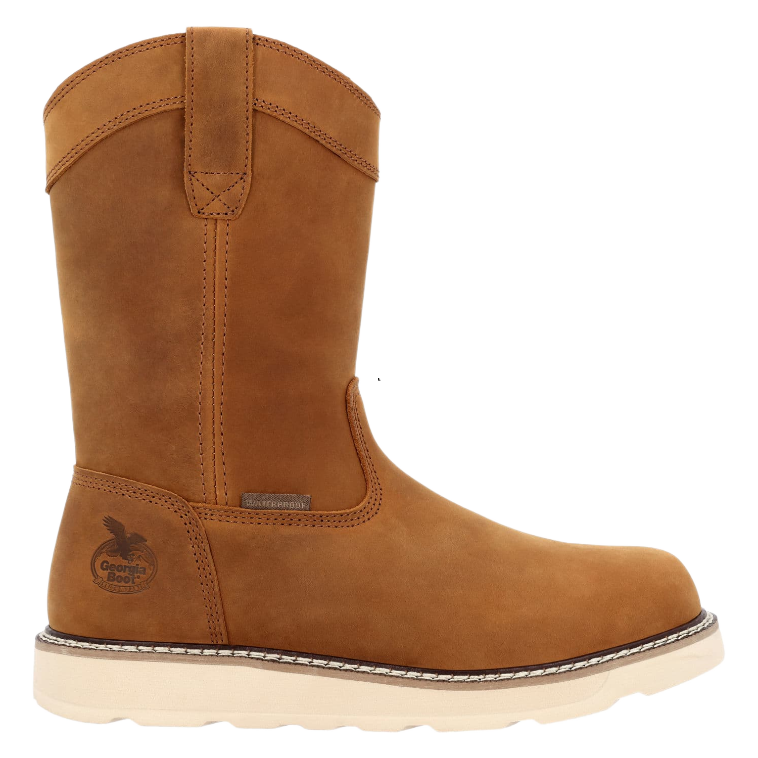 Georgia Boot Georgia Boot Core 37 Waterproof Wedge Wellington Work Boots for Men - Brown - $165.00 at Bass Pro Shops