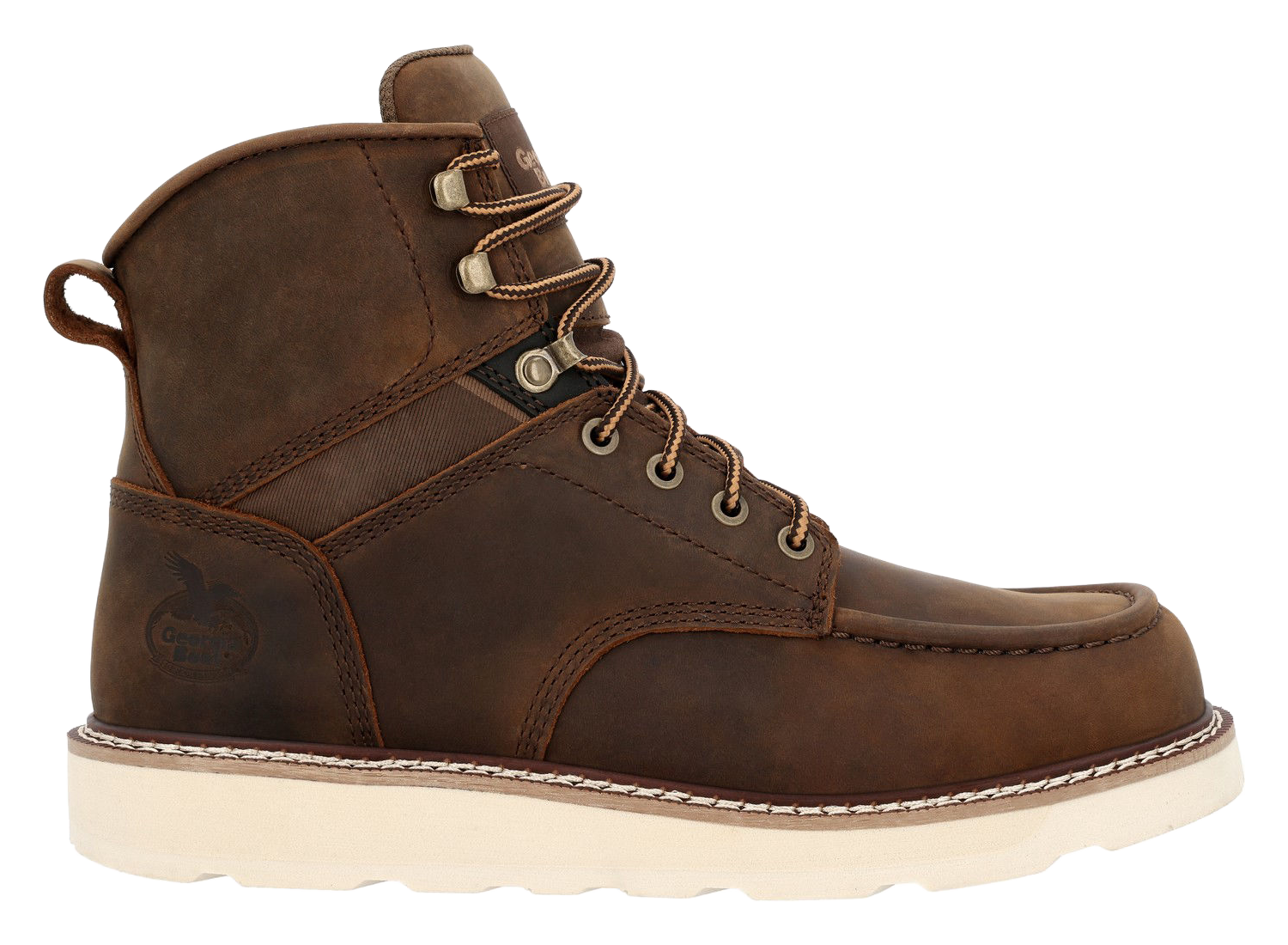 Georgia Boot Core 37 Wedge Steel-Toe Work Boots for Men - Brown