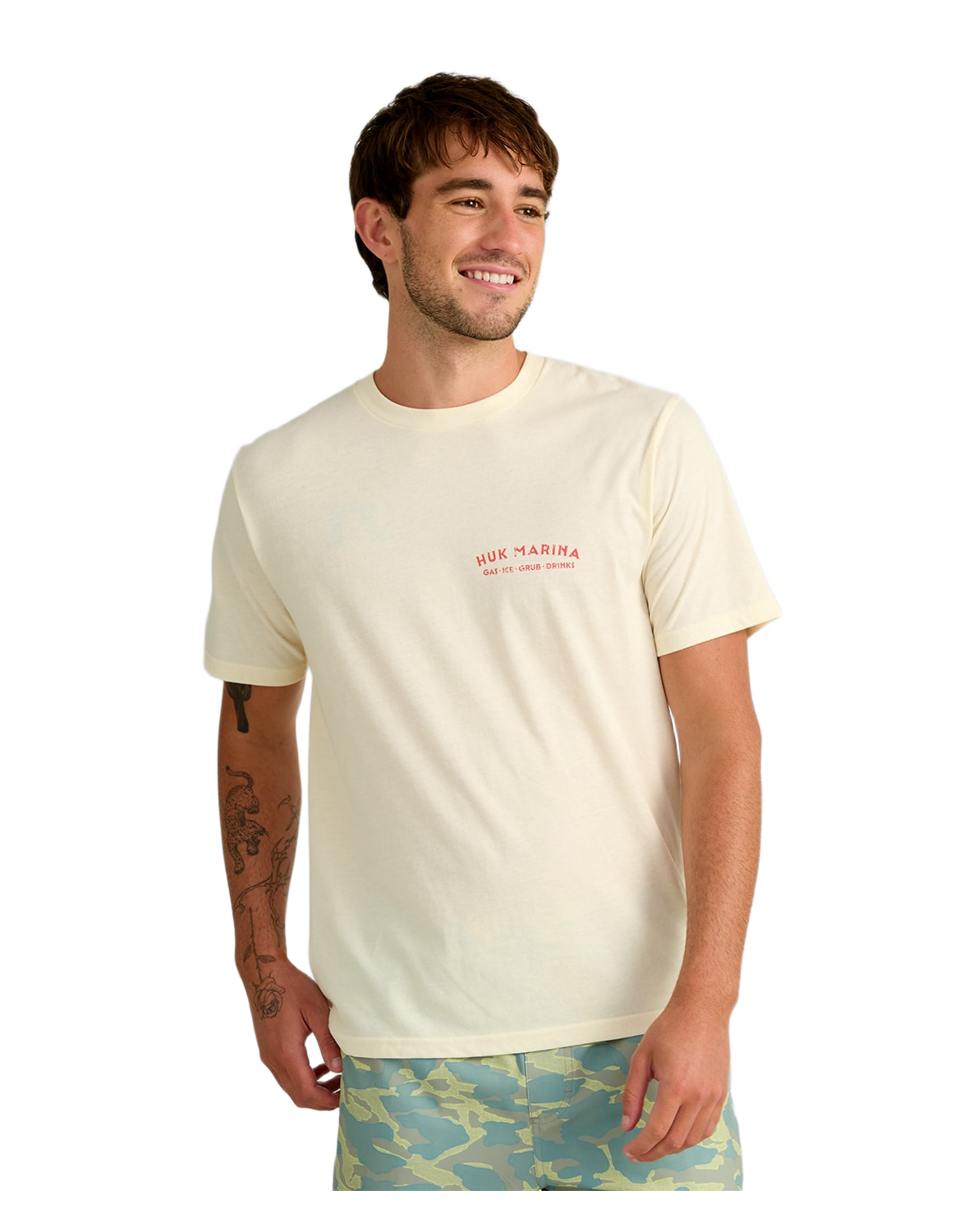 Image of Huk Marina Short-Sleeve T-Shirt - Egret