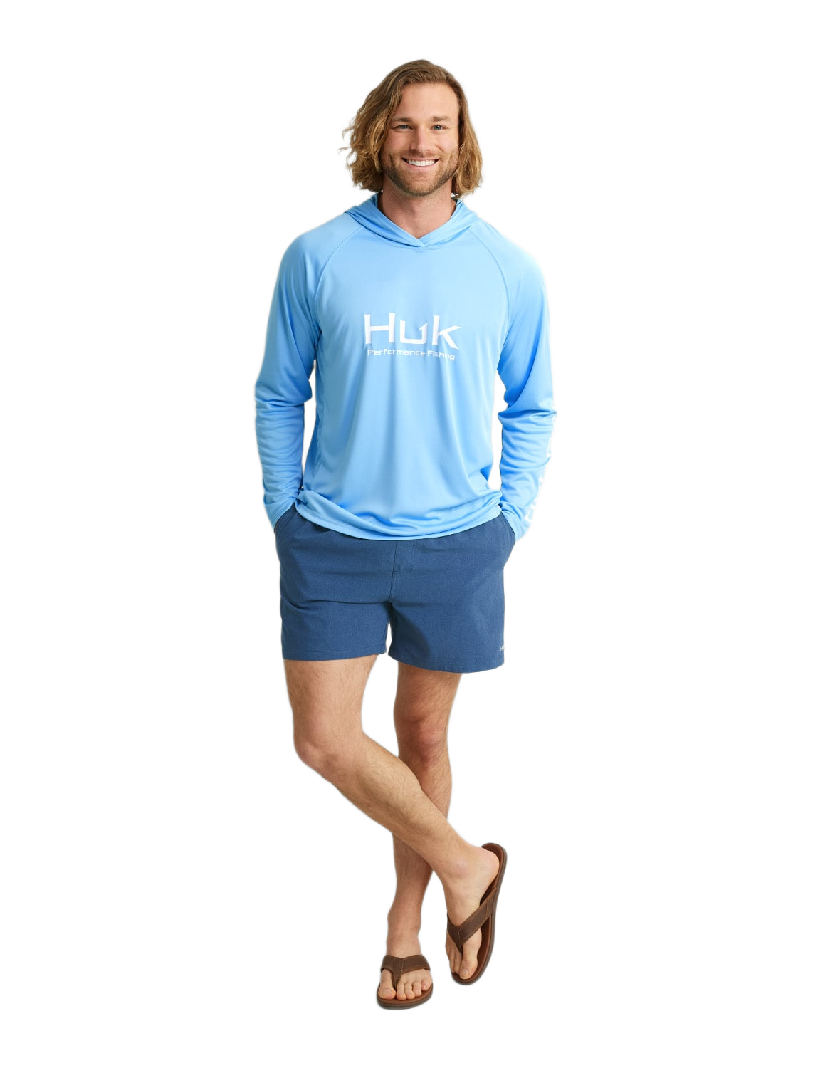 Image of Huk Vented Pursuit Hoodie - Marolina Blue