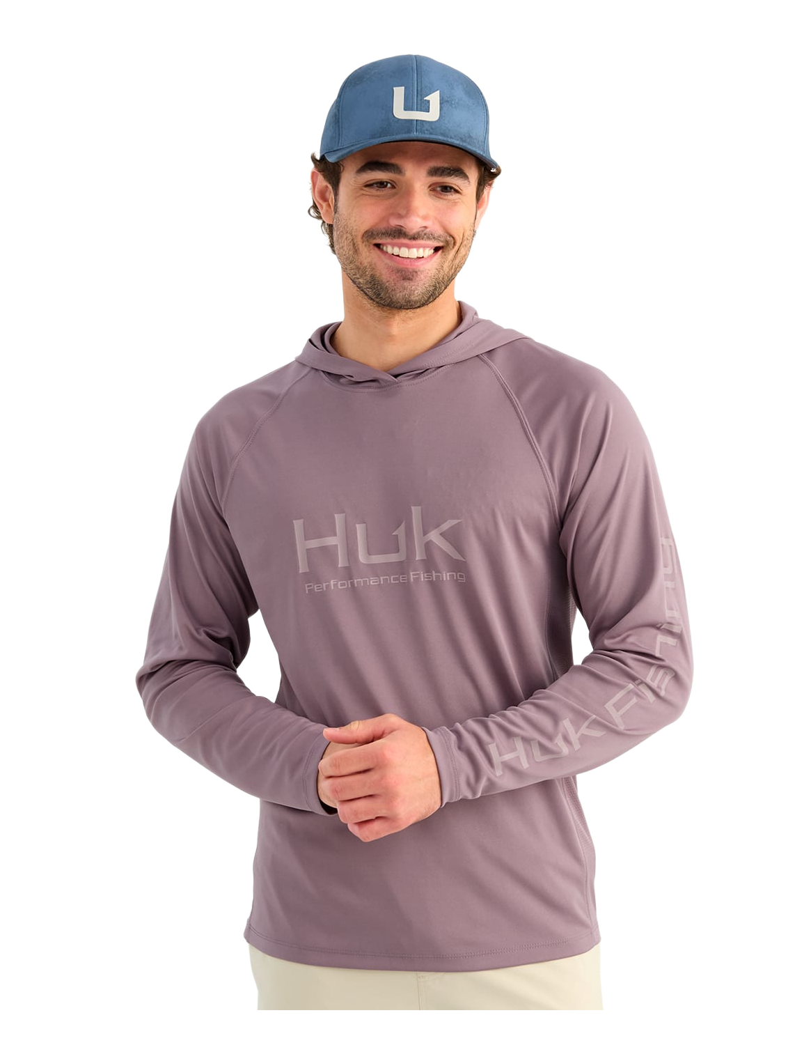 Image of Huk Vented Pursuit Hoodie - Salt Plum