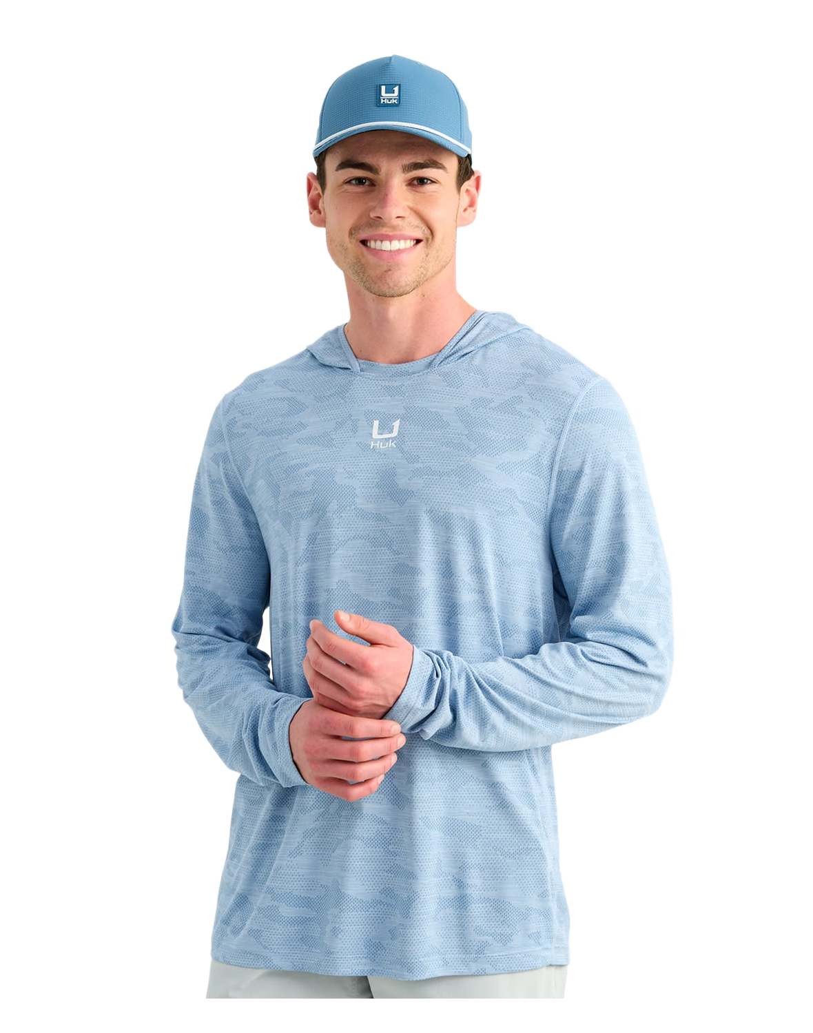 Image of Huk A1A Pro Hoodie - Cerulean