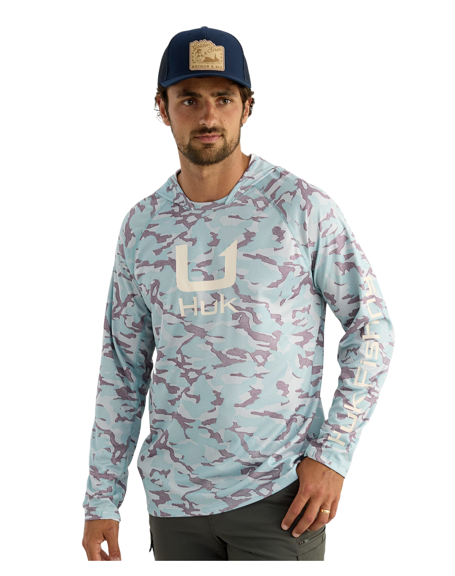 HUK Icon Performance Hoodie - Reefline Grey Camo M