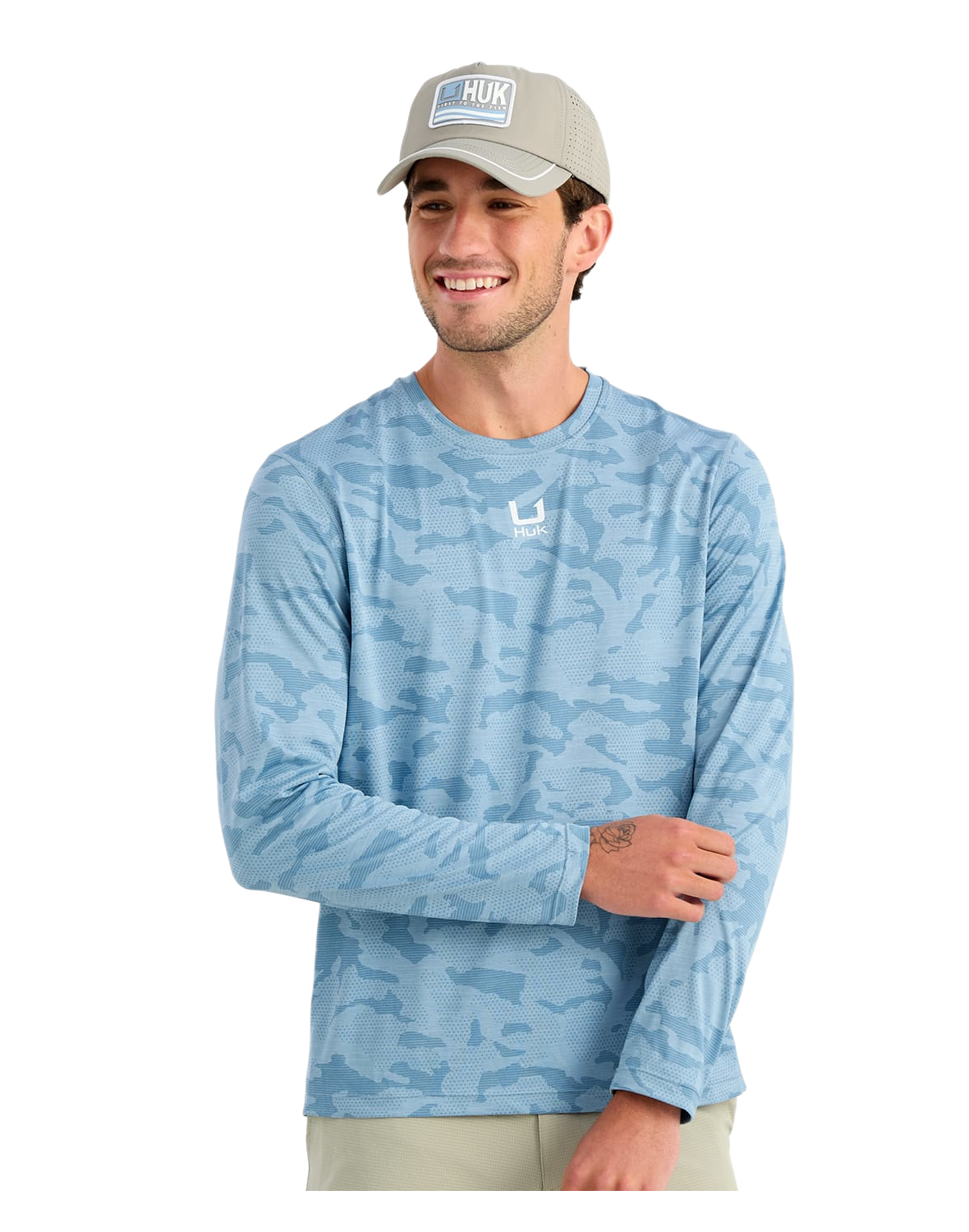 Image of Huk A1A Pro Long-Sleeve Crew - Cerulean