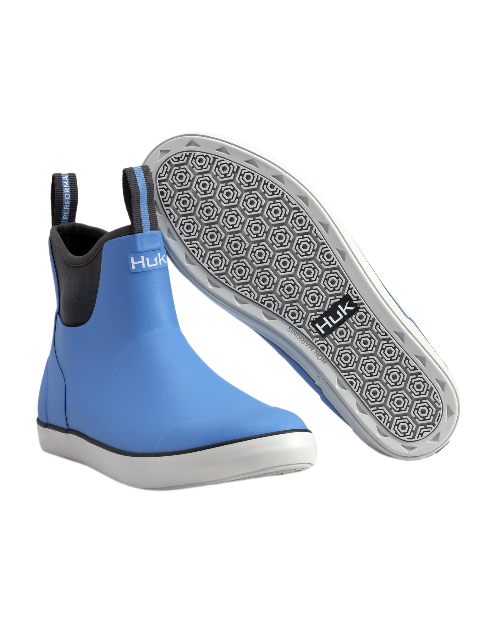 Image of Huk Rogue Wave Deck Boots for Men - Marolina Blue