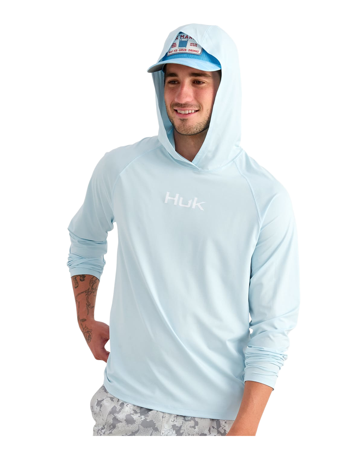 Image of Huk Airweight Hoodie - Coastal Drift Heather