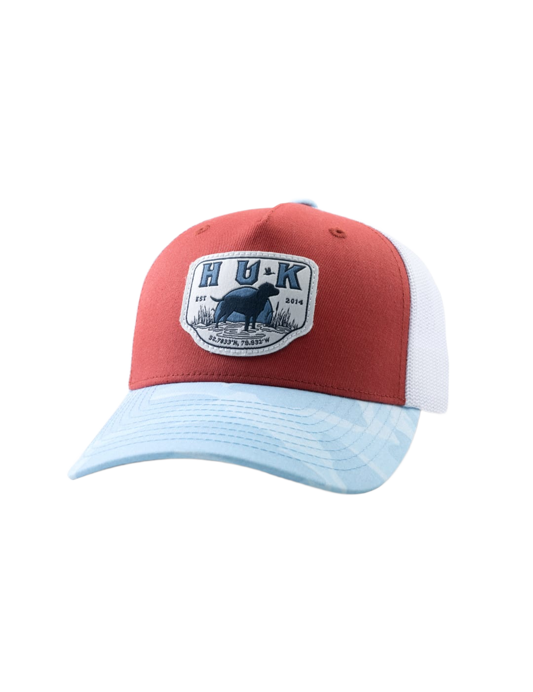 Image of Huk Lab Patch Snapback Trucker Cap for Kids - Coastal Drift