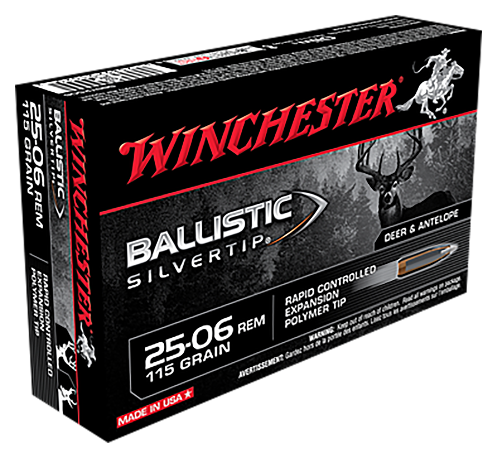 Image of Winchester Ballistic Silvertip .25-06 Remington 115 Grain Centerfire Rifle Ammo