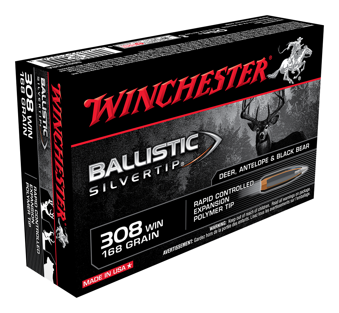 Image of Winchester Ballistic Silvertip .308 Win 168 Grain Centerfire Rifle Ammo