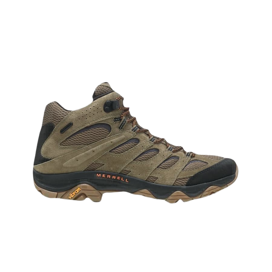 Merrell Moab 3 Mid Waterproof Hiking Boots for Men - Olive/Gum