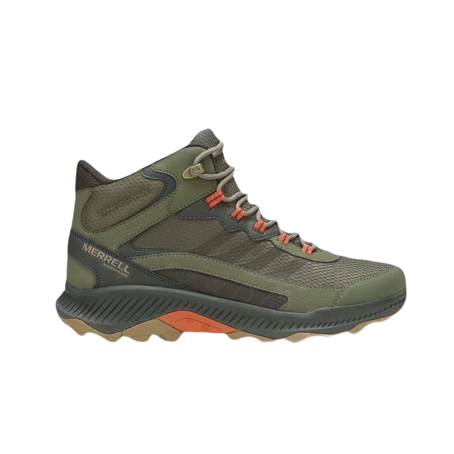 Merrell Merrell Speed Strike 2 Mid Waterproof Hiking Boots for Men - Olive - $119.99 at Bass Pro Shops
