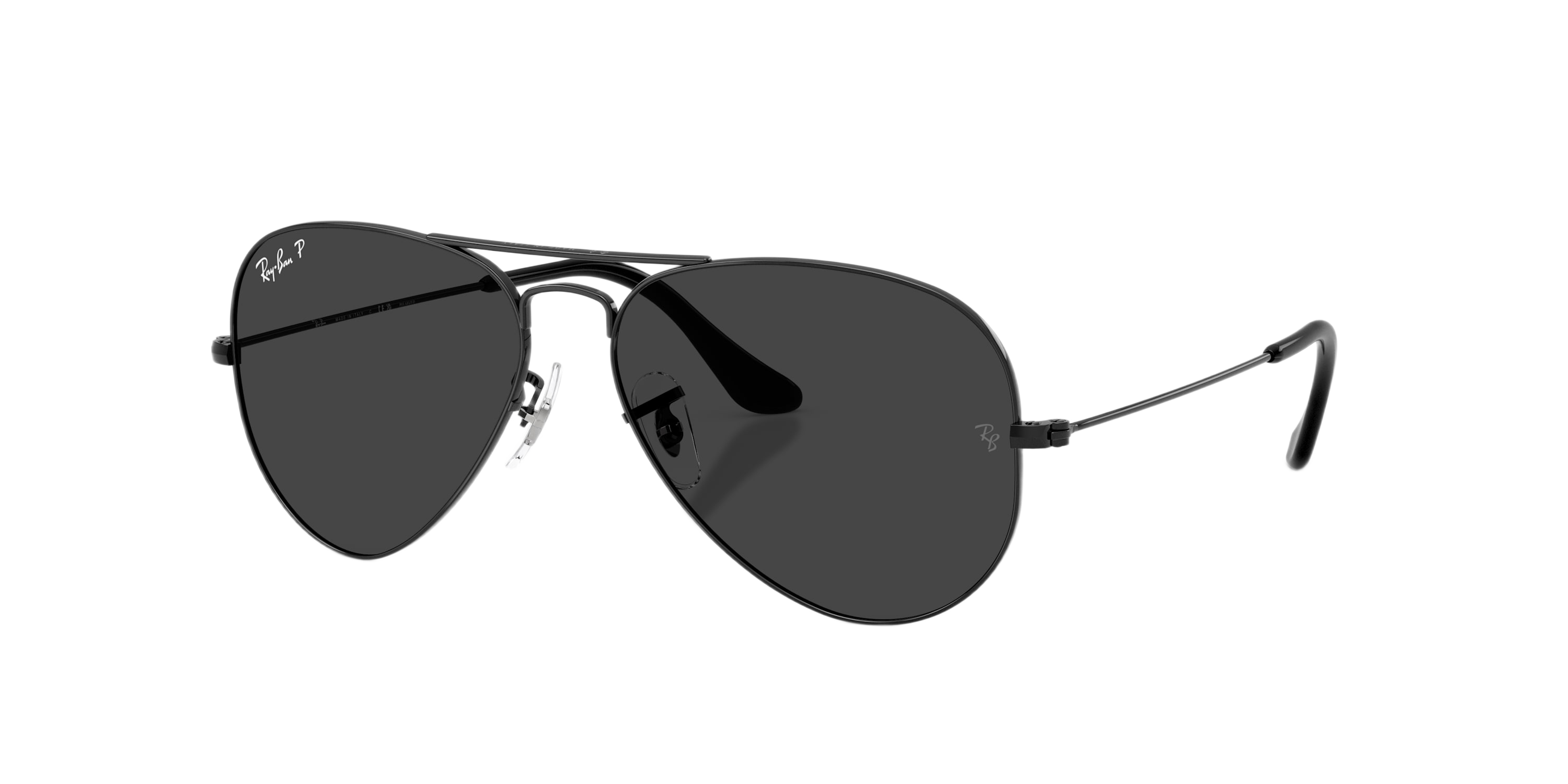 Image of Ray-Ban Aviator Classic RB3025 Glass Polarized Sunglasses - Black/Black - X-Large
