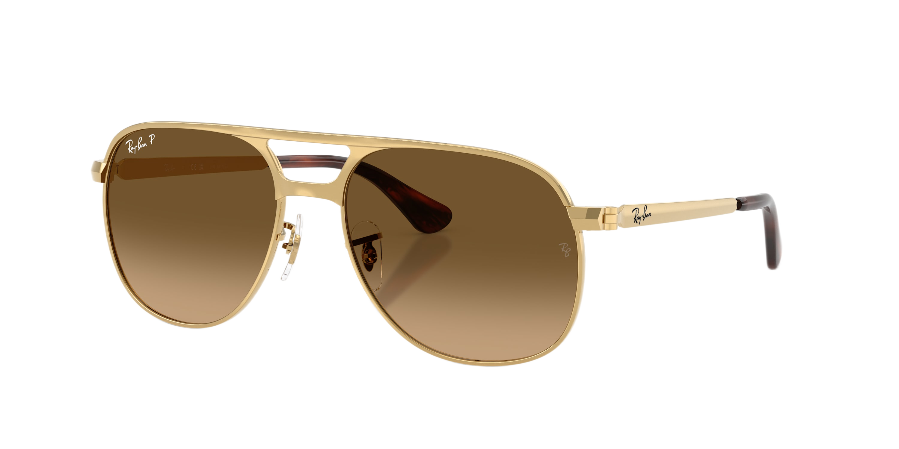 Ray-Ban Bill MAX RB3793 Polarized Gradient Sunglasses - Arista/Brown Gradient Dark Brown - Large
