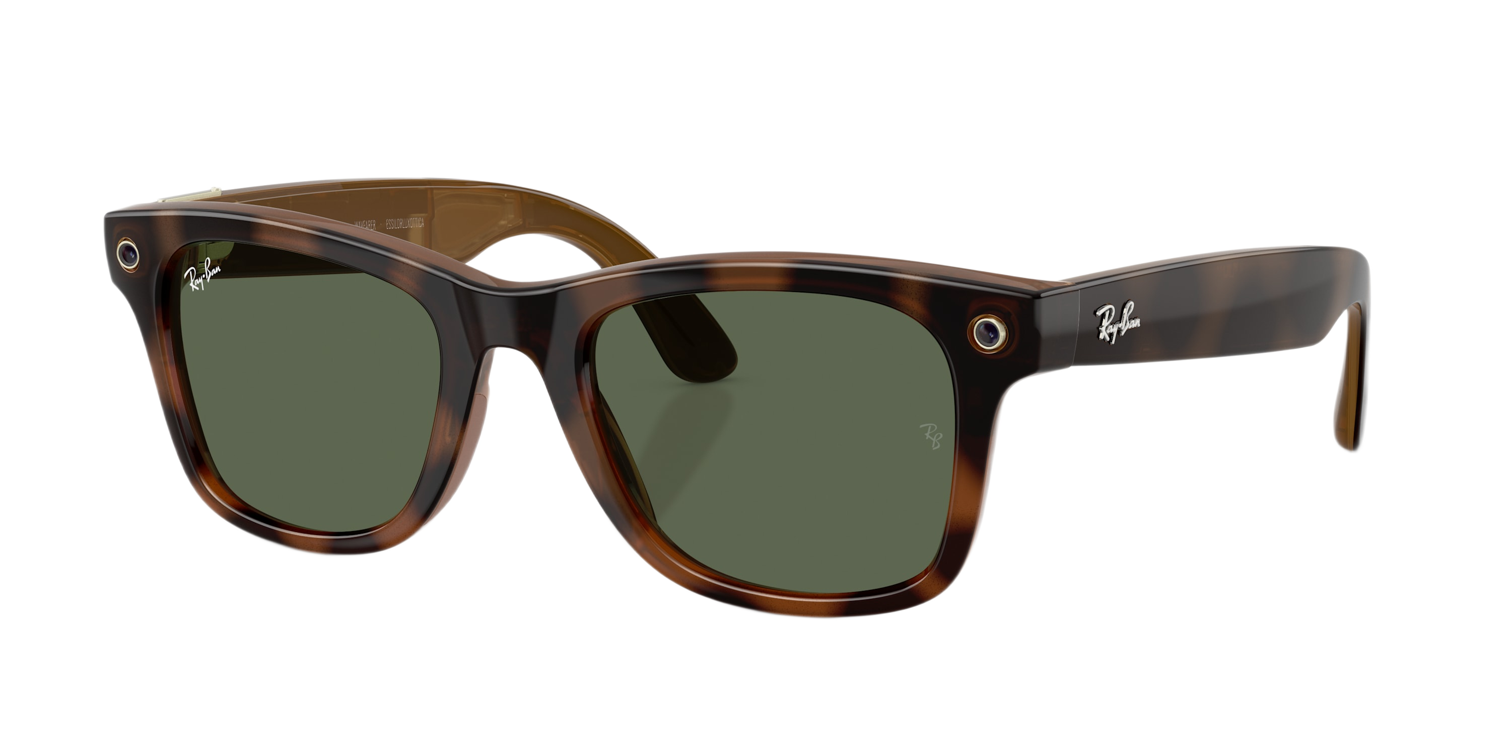 Image of Ray-Ban Meta Gen 3 Wayfarer RW4011 Classic AI Glasses - Havana/Green Classic G