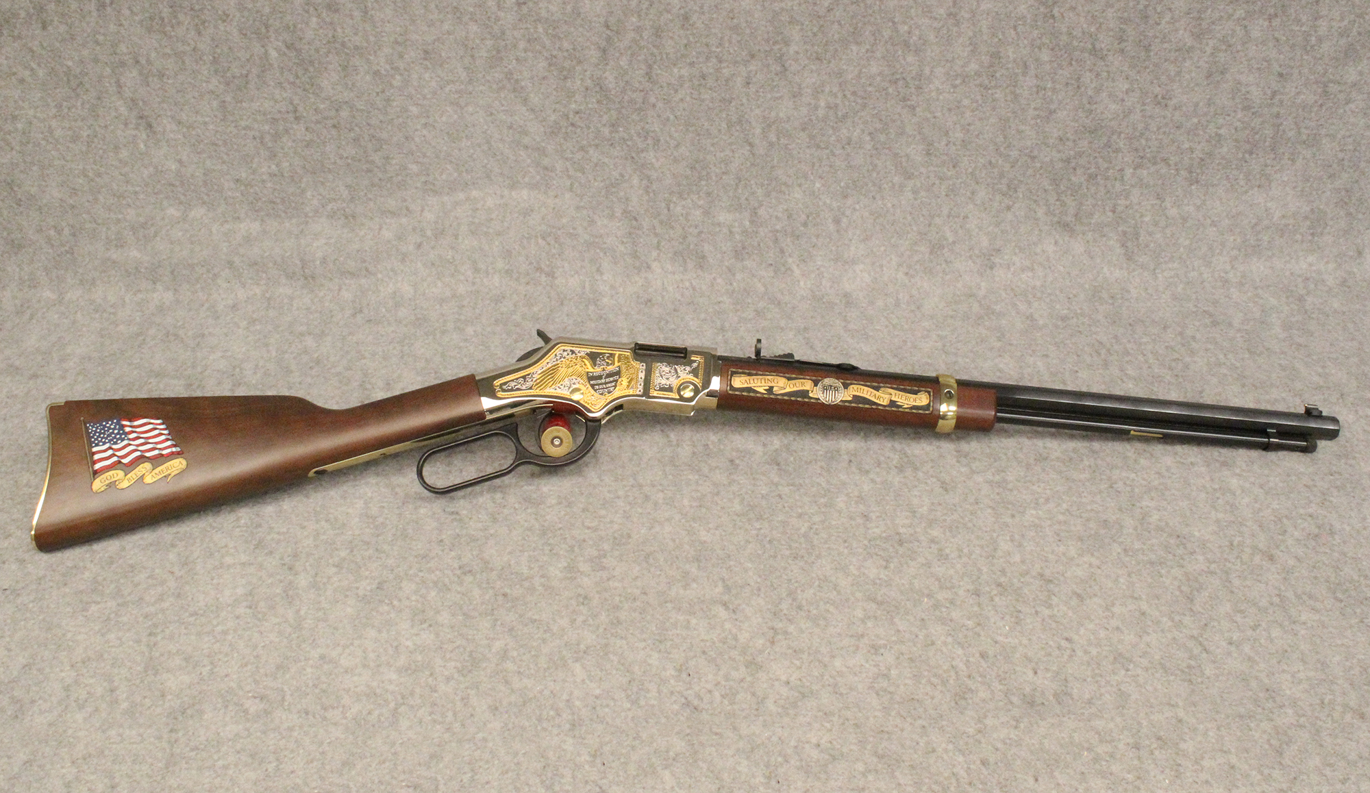 HENRY HENRY ~ H004MS2 MILITARY HEROS TRIBUTE ~ .22 S, L, LR - $999.99 at Bass Pro Shops