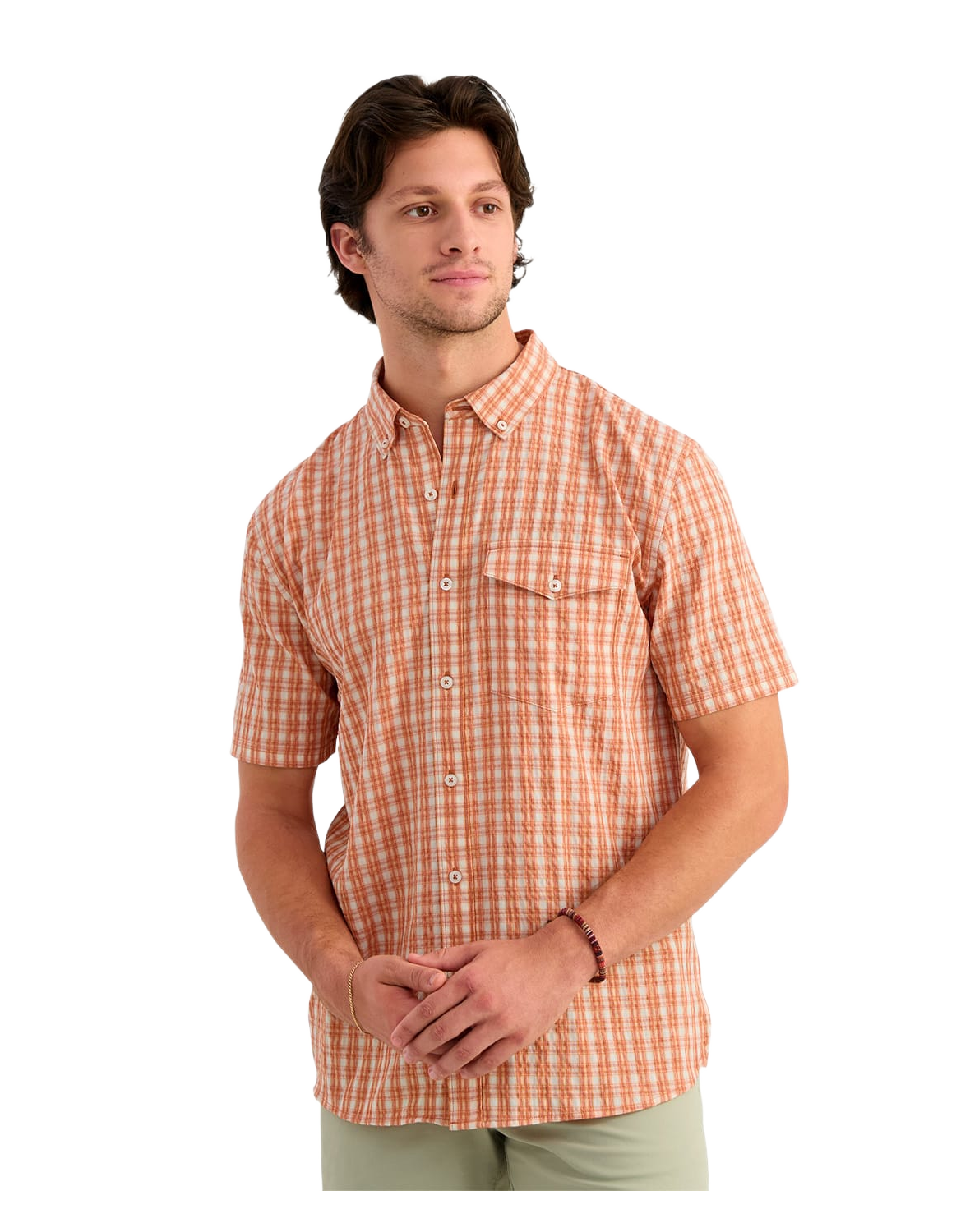 Huk Chatham Plaid Short-Sleeve Shirt - Rockfish