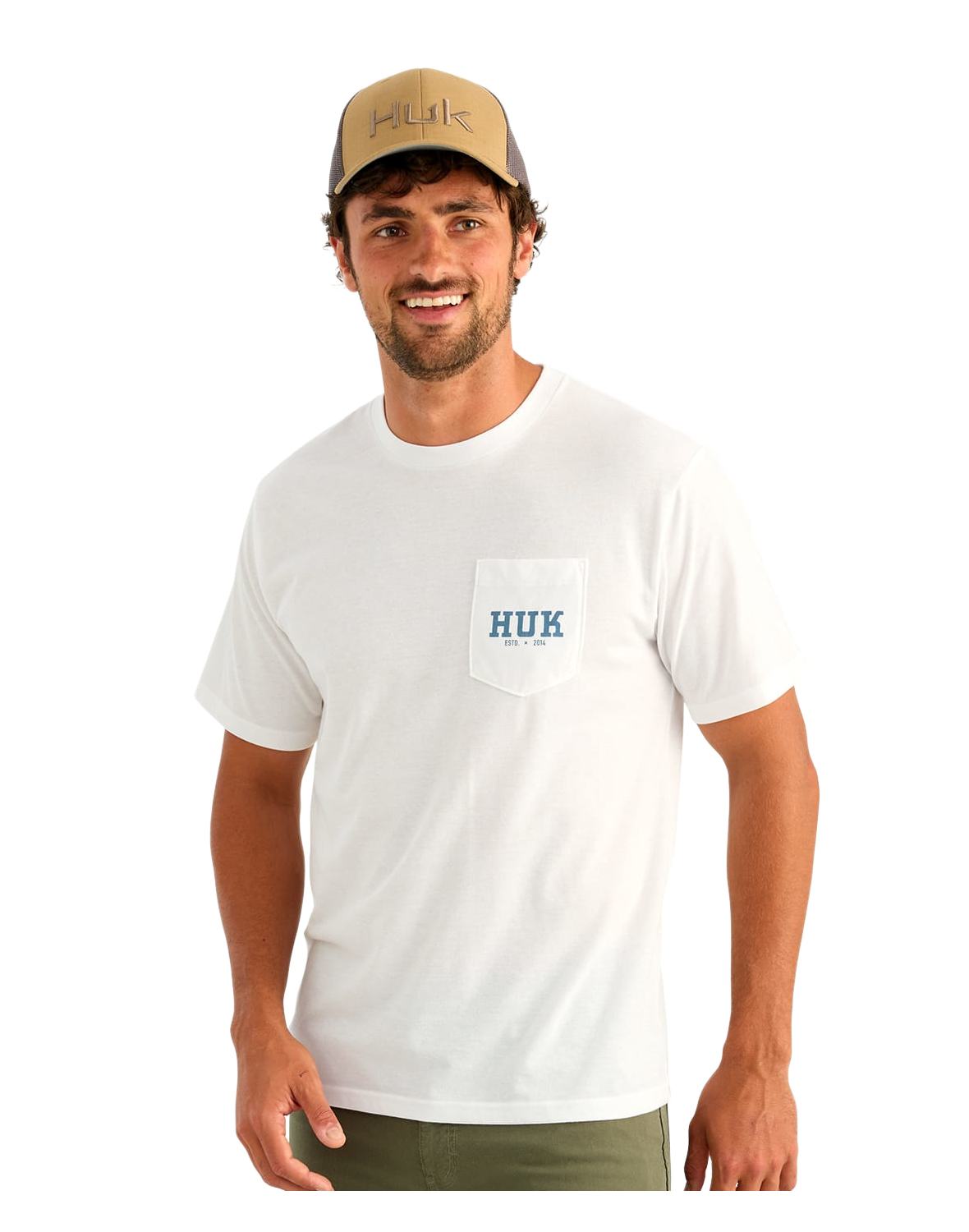 Image of Huk Lab Sketch Short-Sleeve Pocket T-Shirt - White