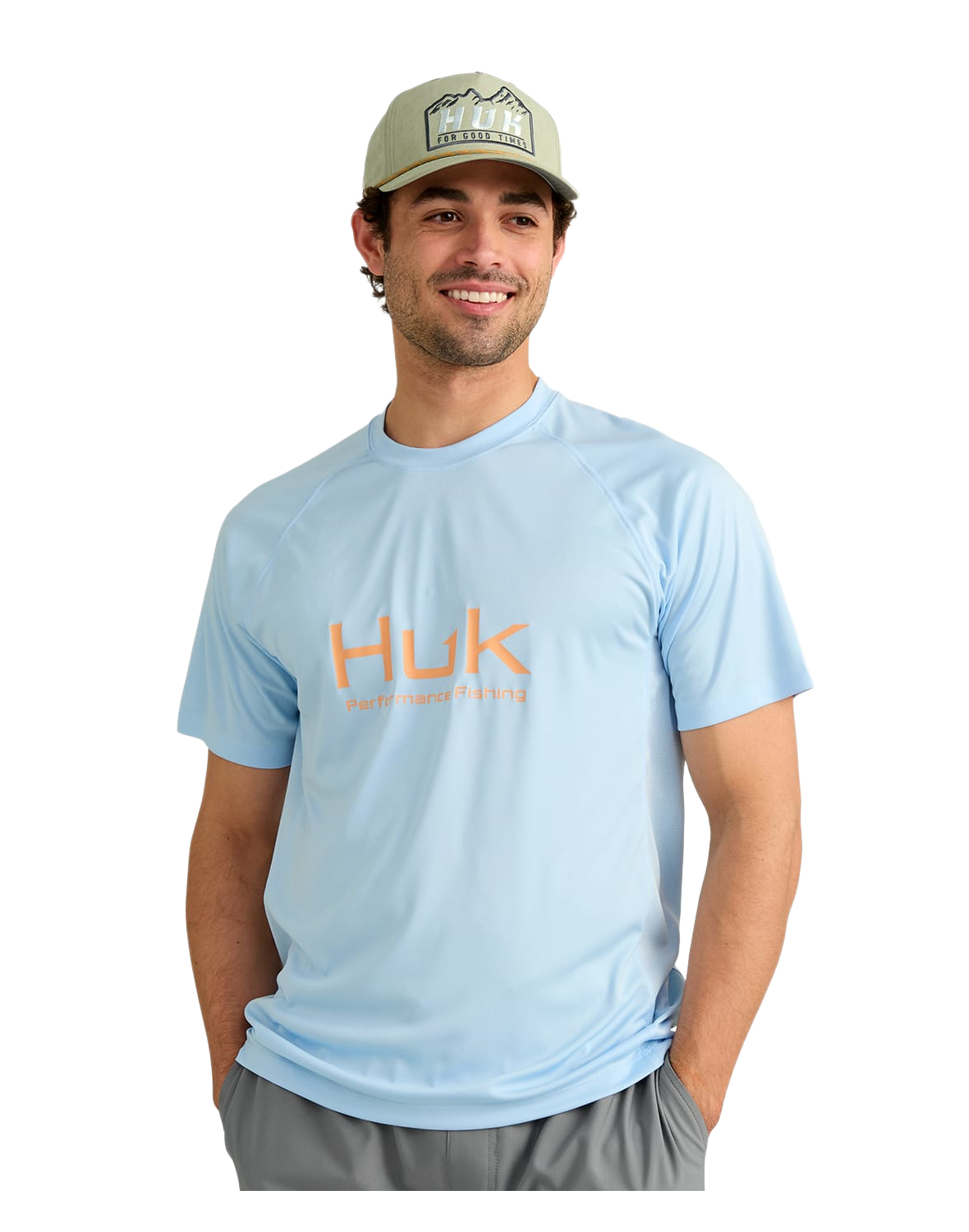 Huk Pursuit Short-Sleeve Crew - Coastal Drift