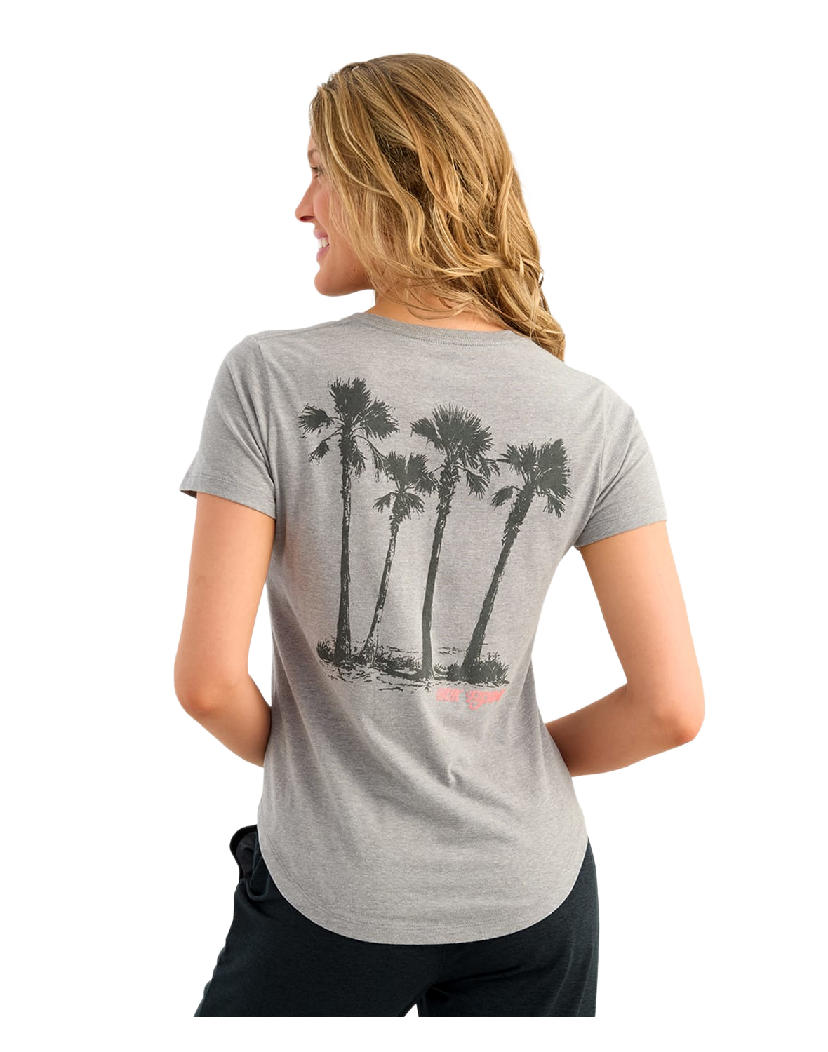Huk Palm Breeze V-Neck - Sharkskin Heather