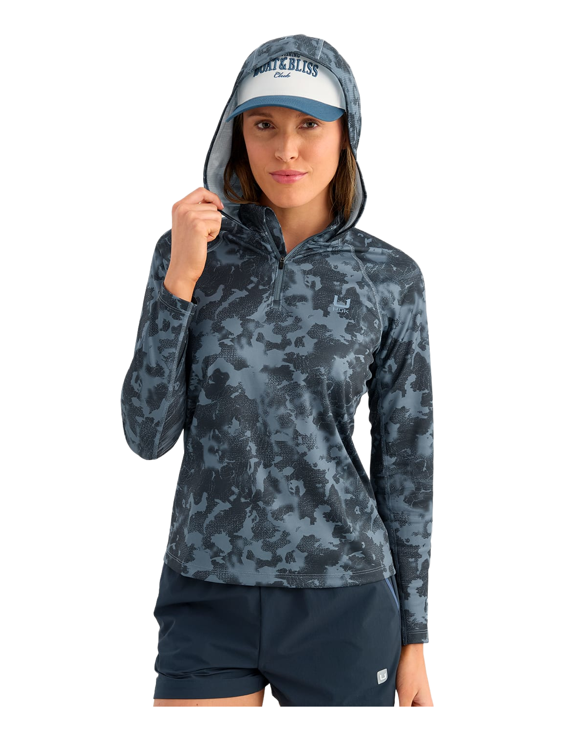 Huk Icon Pro KC Printed Hoodie - Stormy Blue