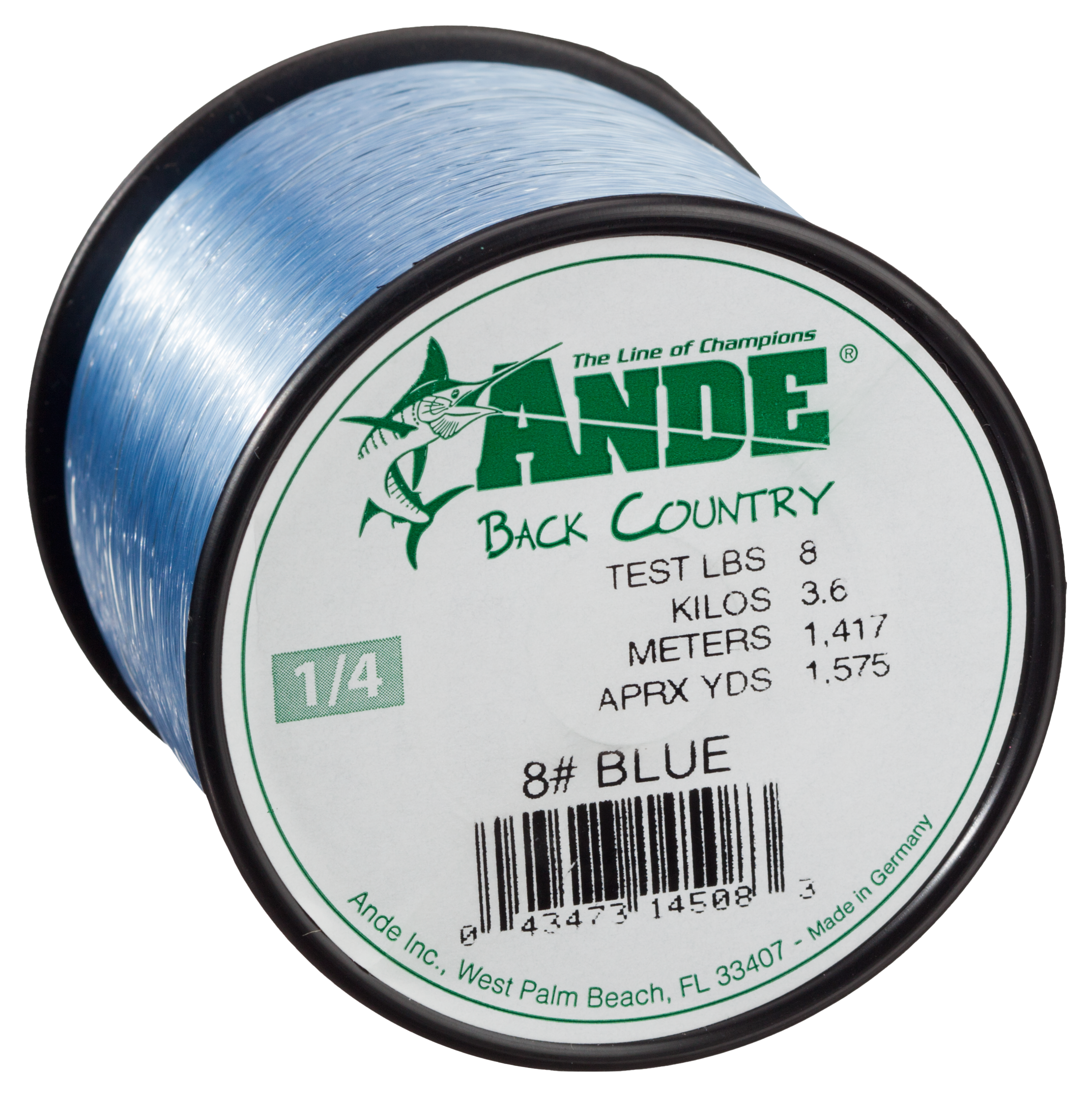 Ande Back Country Monofilament Line - 1/4 lb. Spool - 6-lb. - Envy Green