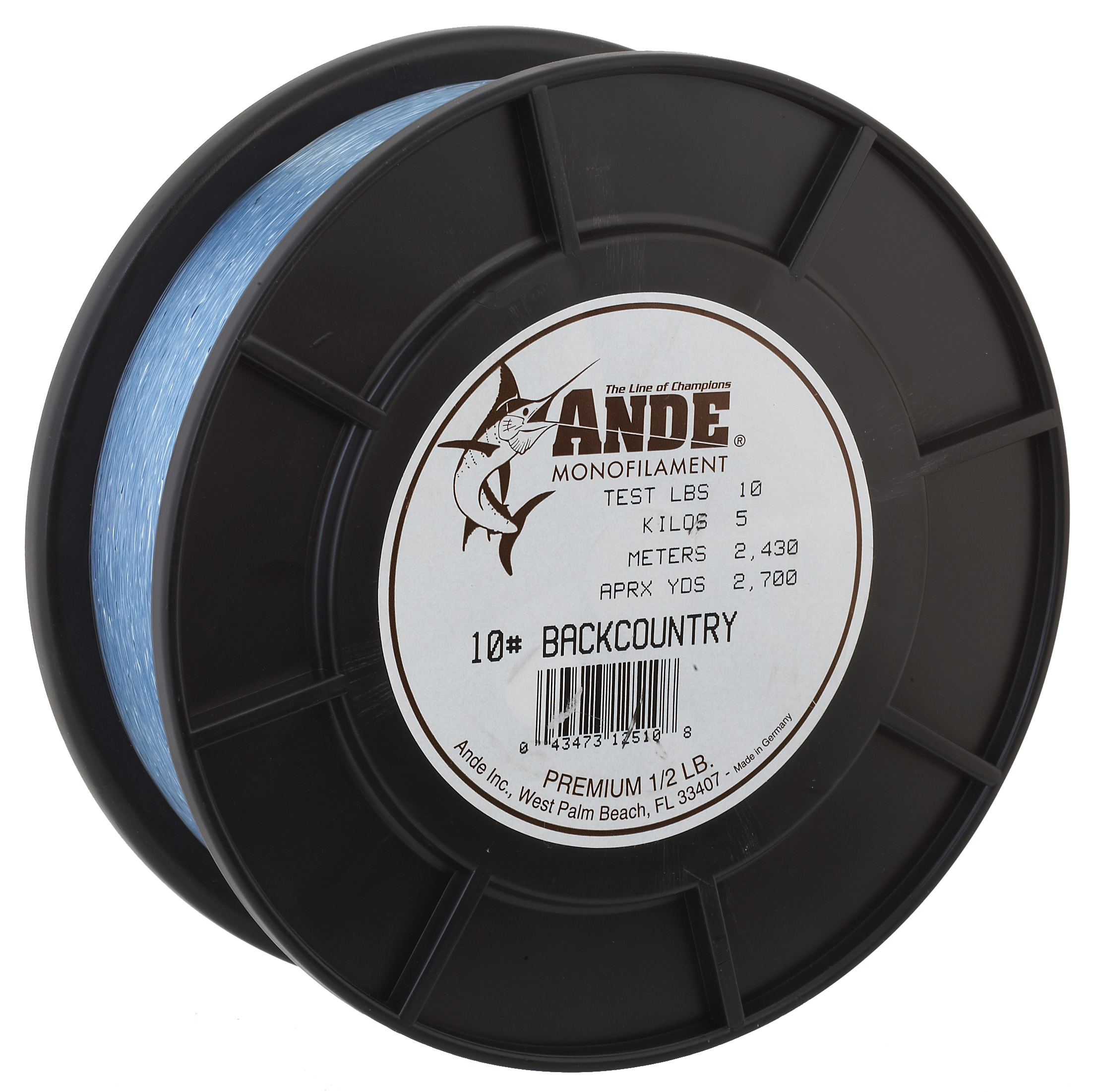 Ande Back Country Monofilament Line - 1/2 lb. Spool - 40 lb. - Envy Green