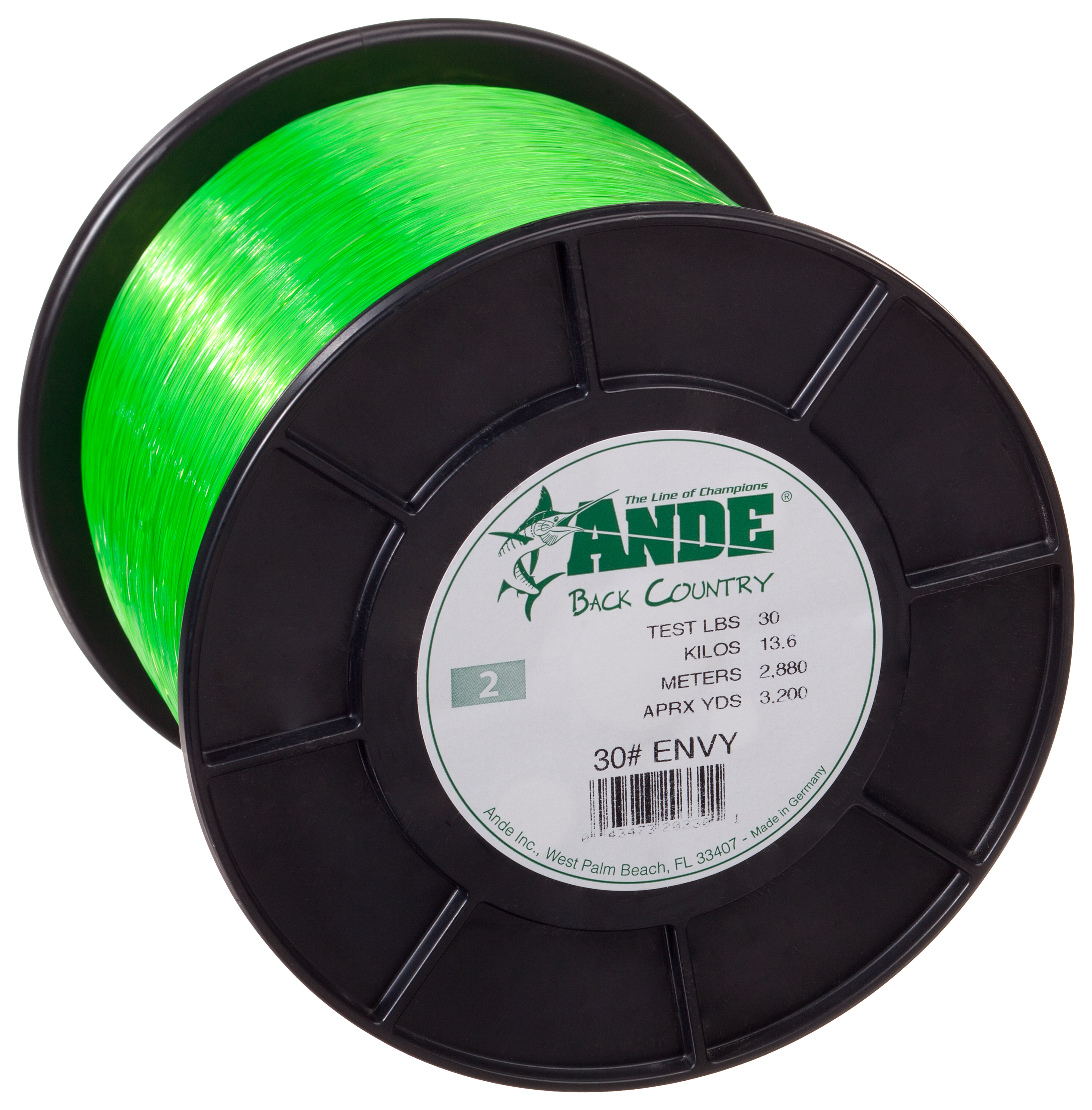 Ande Back Country Blue Monofilament Fishing Line - 1/2 lb Spool