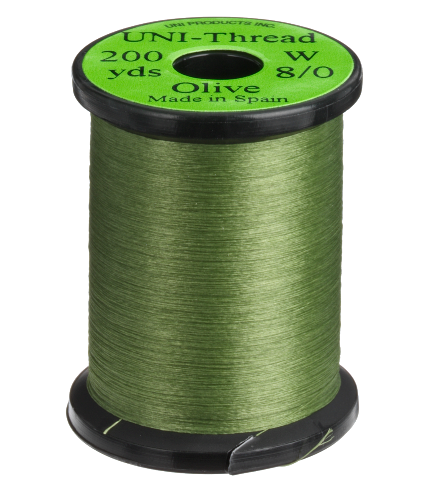 Uni-Thread by Uni 8/0 Fly Tying Material - Olive - 200 yards