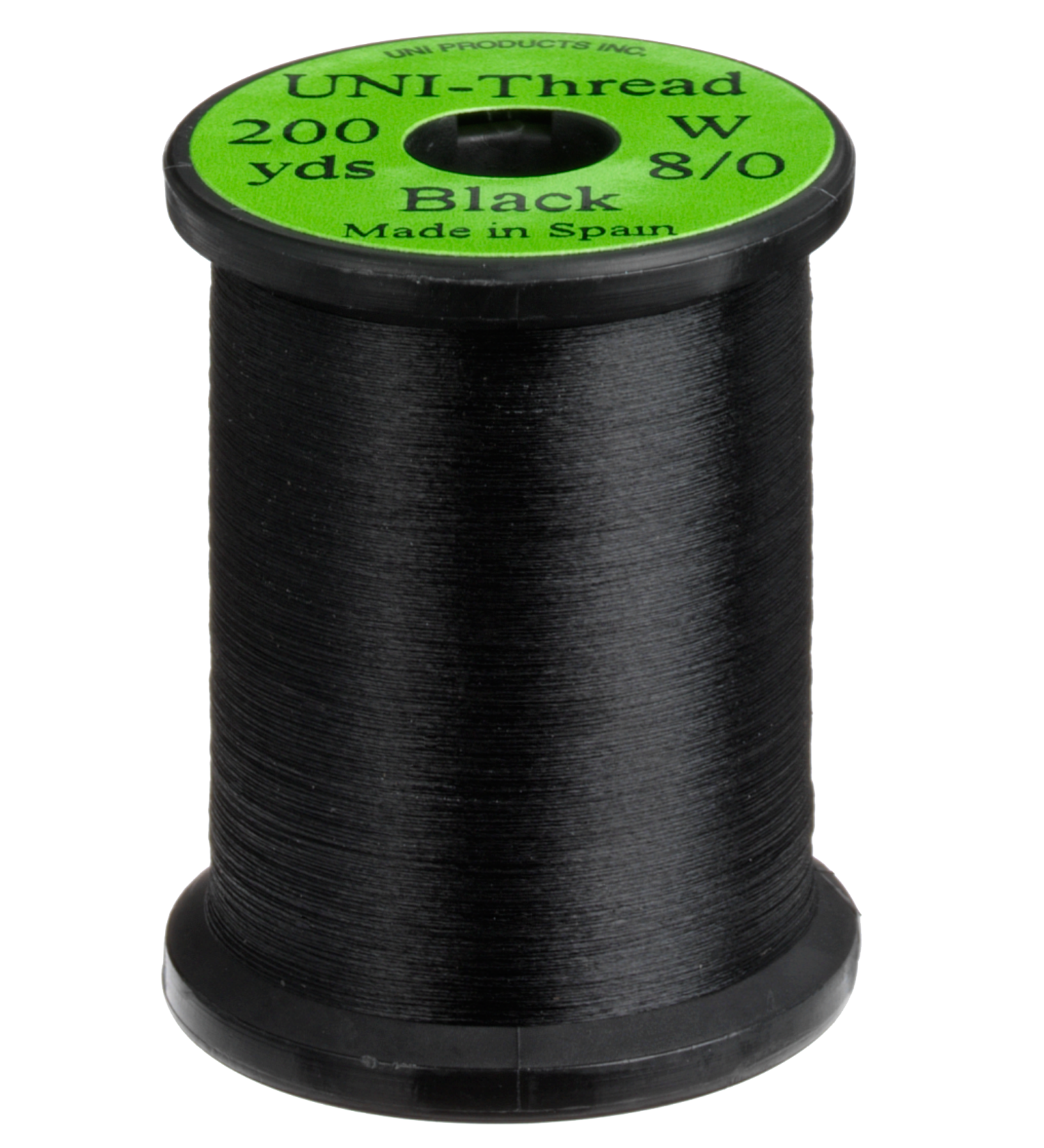Uni-Thread by Uni 8/0 Fly Tying Material - Black - 200 yards