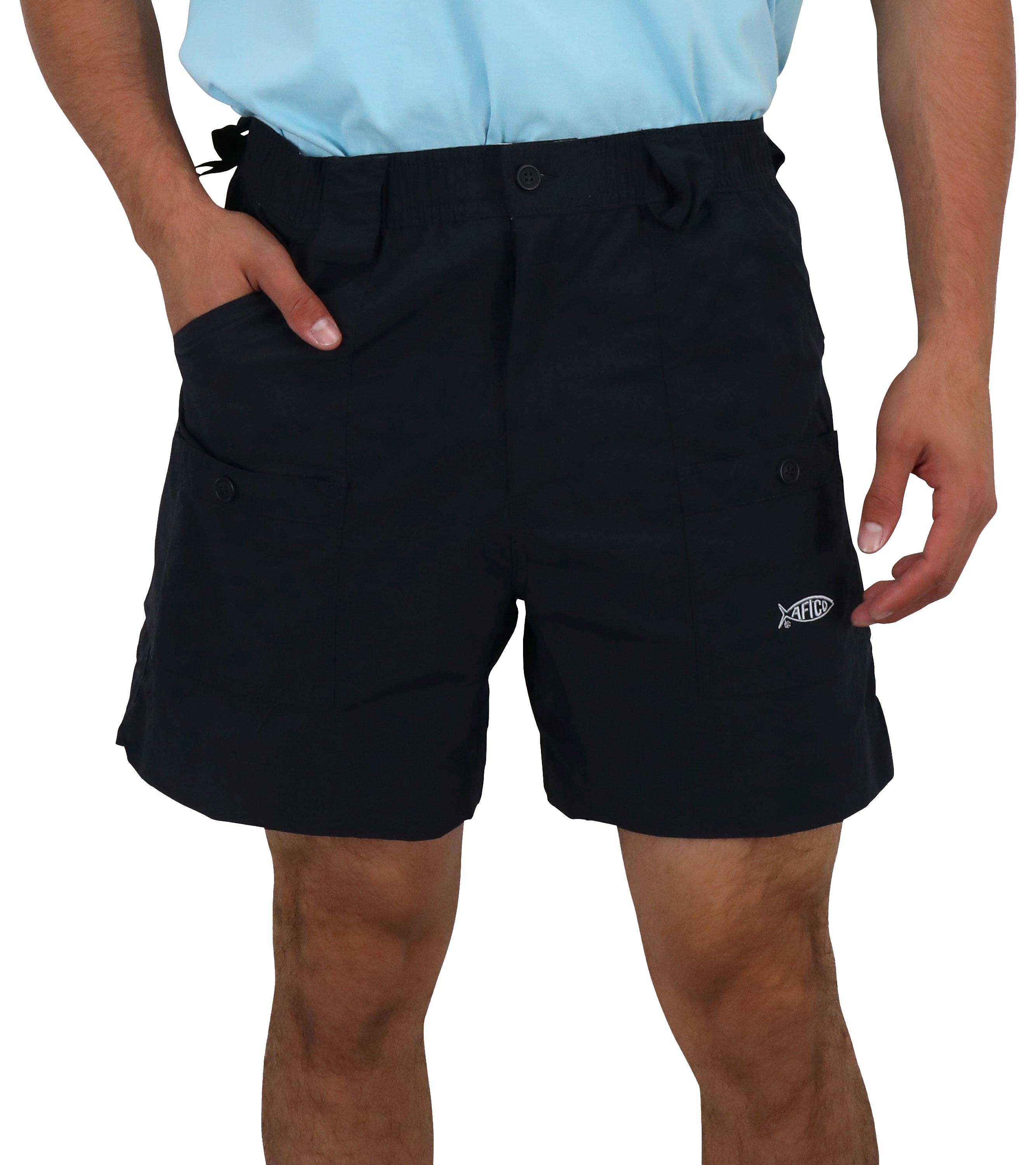 Image of AFTCO Original Fishing Shorts for Men - Black - 30