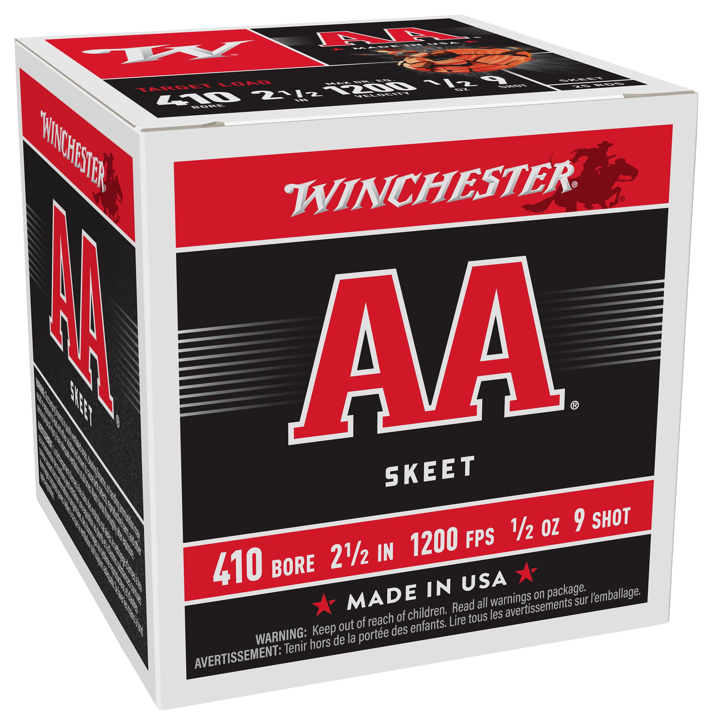 Winchester AA Target Loads Shotshells - .410 Gauge - 1/2 oz. - 9 Shot - 250 round