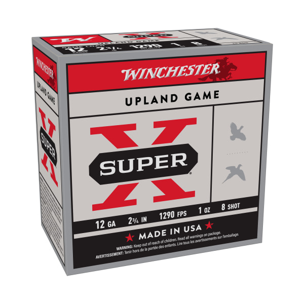 Winchester Super-X Game Load Shotshells - 12 Gauge - #8 Shot - 2.75&quot; - 25 Rounds - 1290 fps