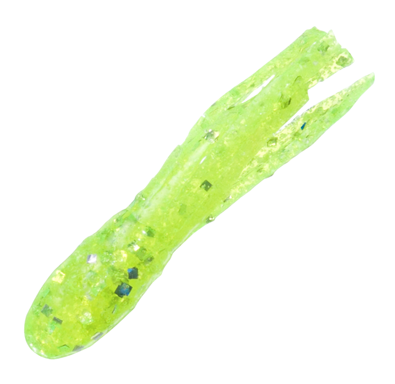 Bass Pro Shops Crappie Maxx  Squirmin' Squirts - Chartreuse Sparkle