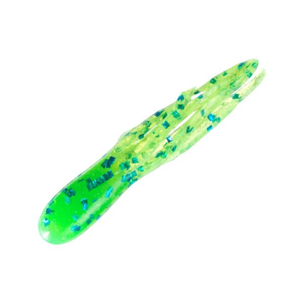 Bass Pro Shops Crappie Maxx Squirmin' Squirts - Lime Green Core Chartreuse