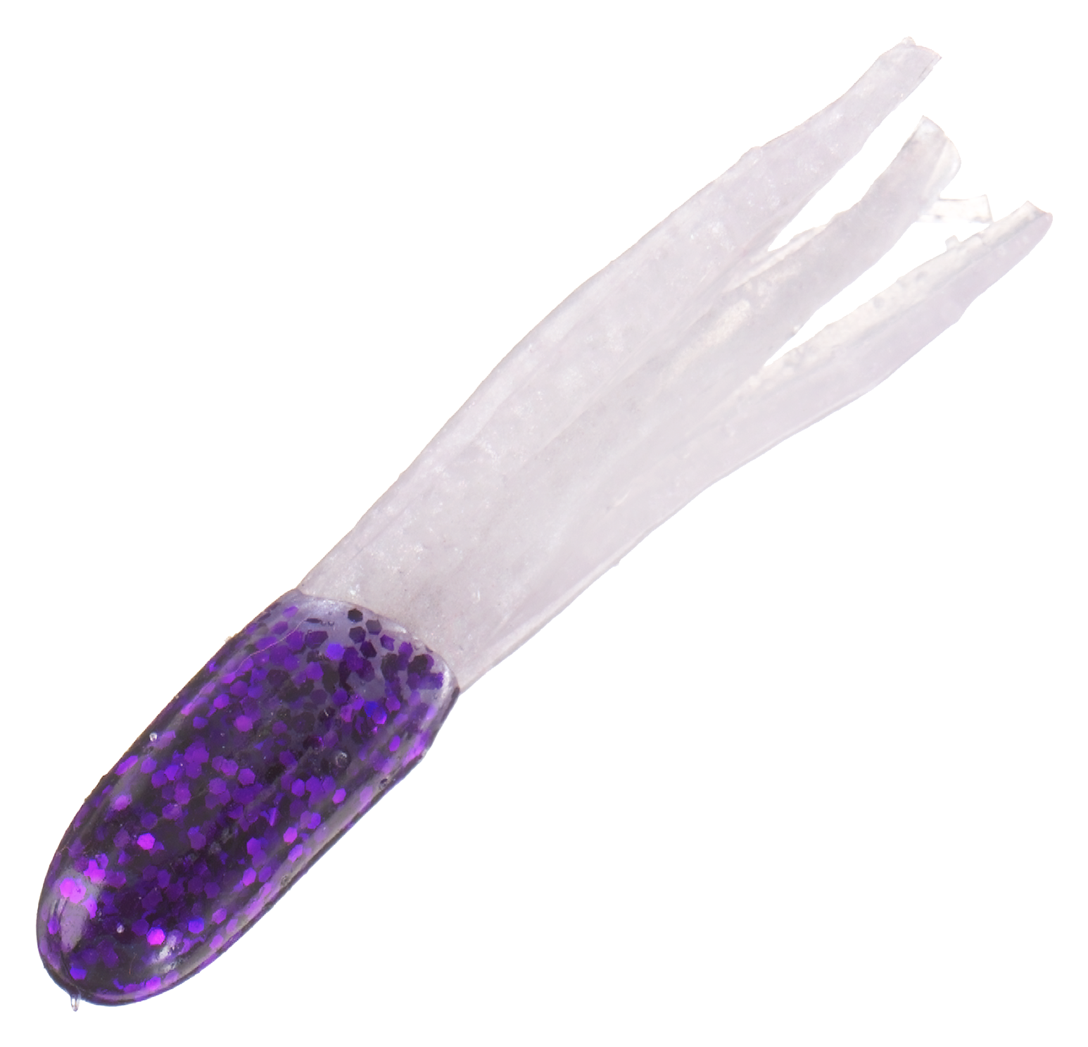Bass Pro Shops Sparkle Squirts - 1-1/2″ - 15 pack - Electric Purple/White