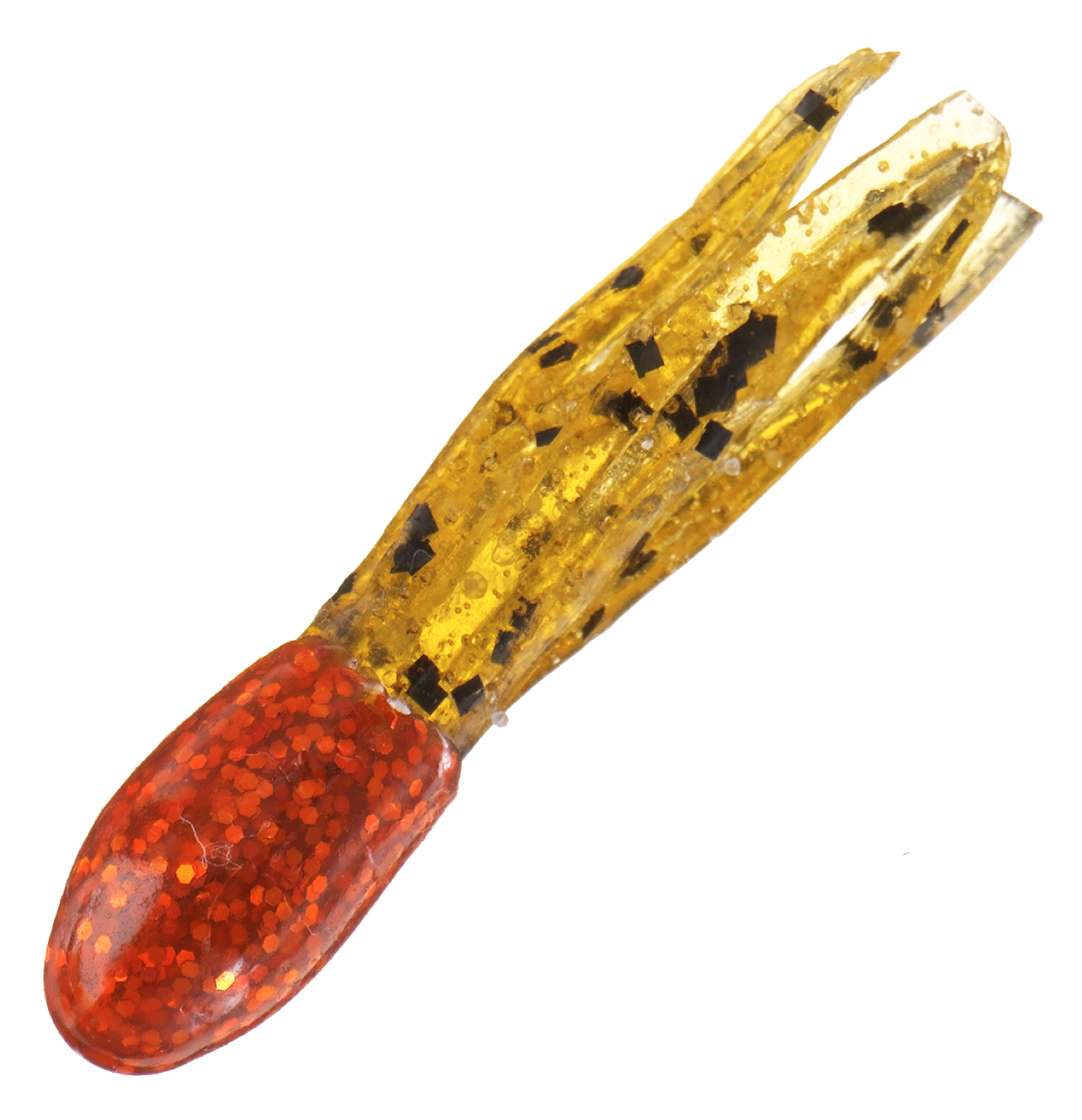 Bass Pro Shops Sparkle Squirts - 1-1/2"" - 15 pack - Electric Orange/Rootbeer