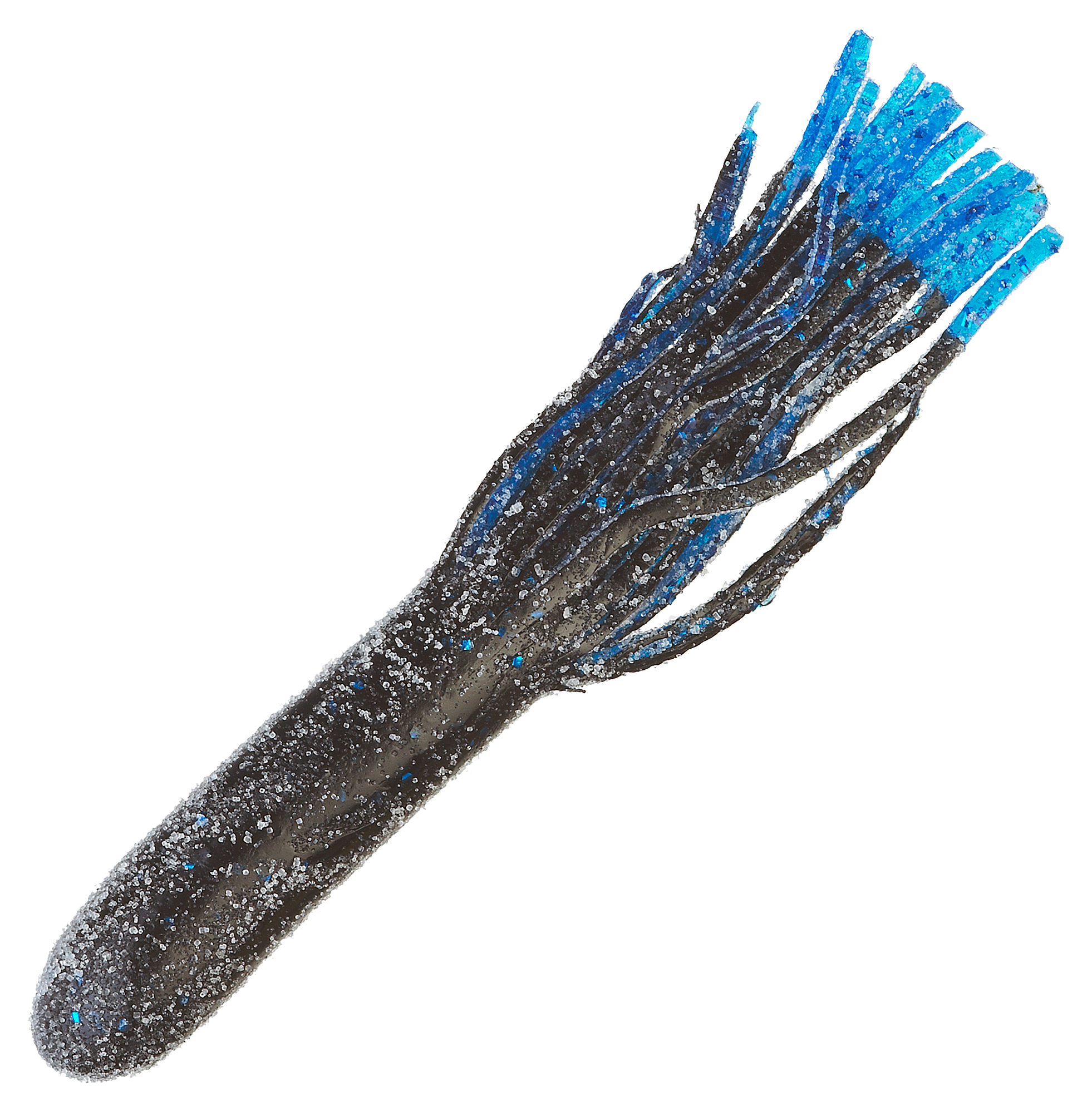 Strike King Flip-n-Tube - Black/Blue Flake Blue Tail - 4-1/2' - 8 Pack