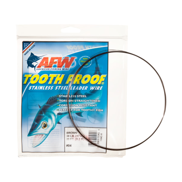 American Fishing Wire Tooth Proof Stainless Steel Leader Wire - 27 lb. Test