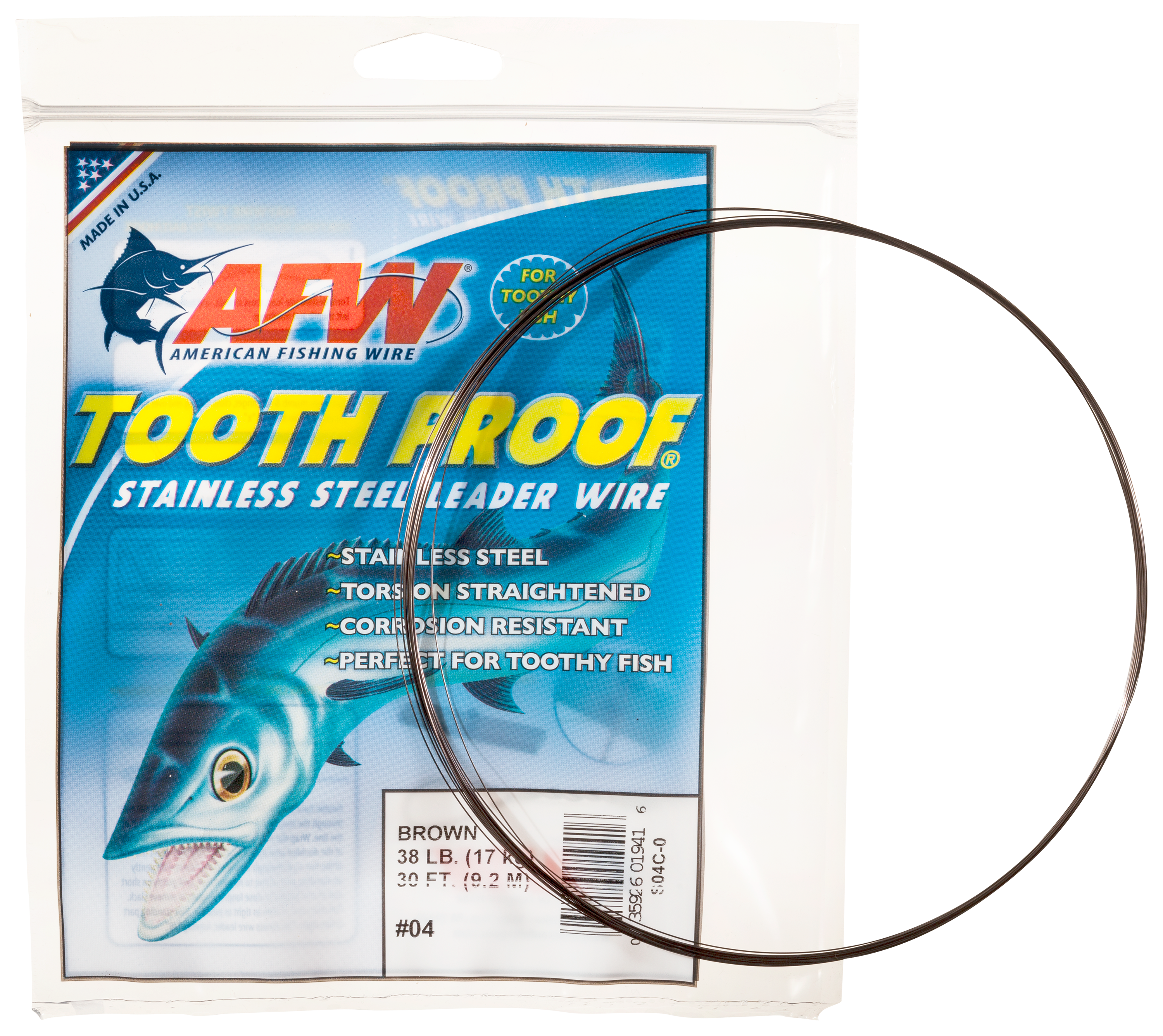 Image of American Fishing Wire Tooth Proof Stainless Steel Leader Wire - 38 lb. Test