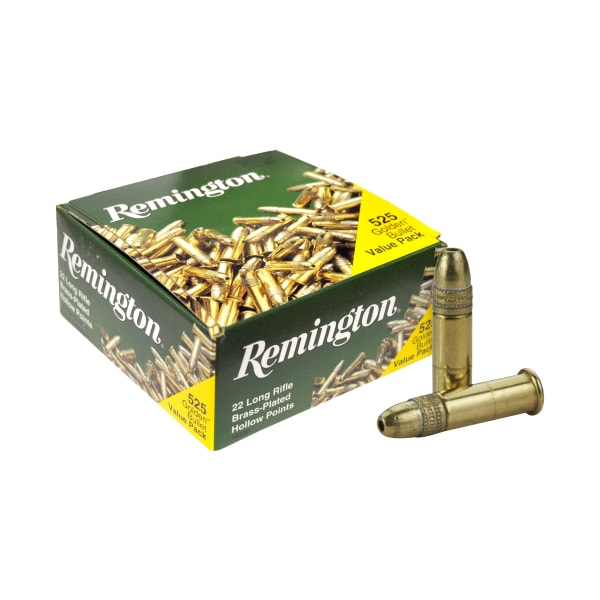 Remington Golden Bullet .22 LR 36 Grain Plated Hollow Point Rimfire Ammo - 525 Rounds